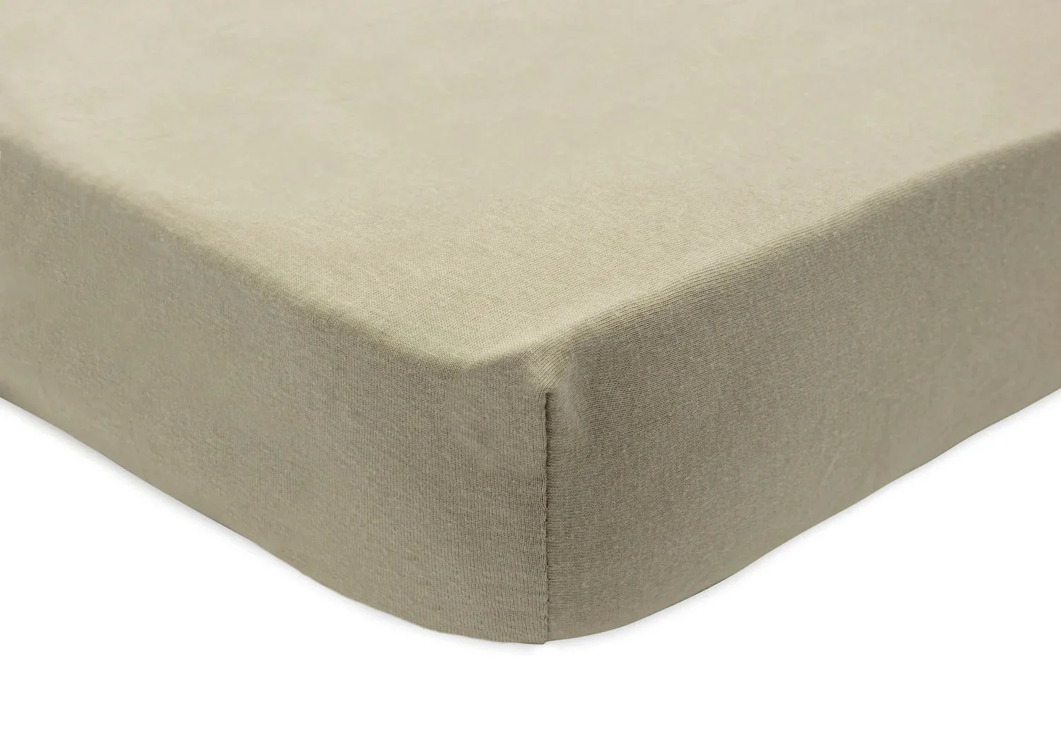 Простыни на резинке Jollein Jersey Olive Green, 120x60 см, 2 шт. foto