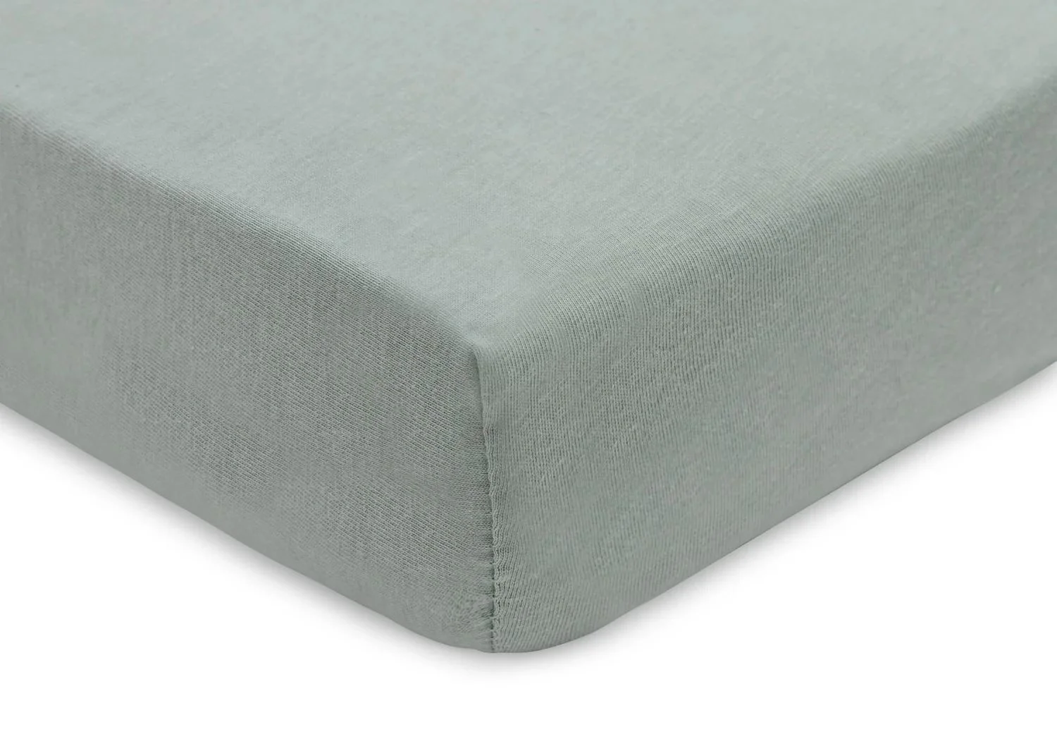 Cearsaf cu elastic Jollein Jersey Sea Green/Ivory, 120x60 cm, 2 buc. foto