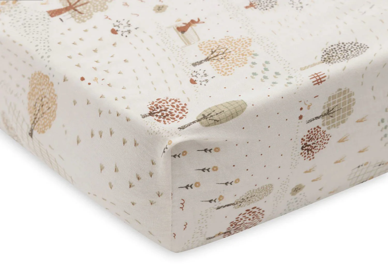 Cearsaf cu elastic Jollein Jersey Tiny Park, 120x60 cm foto