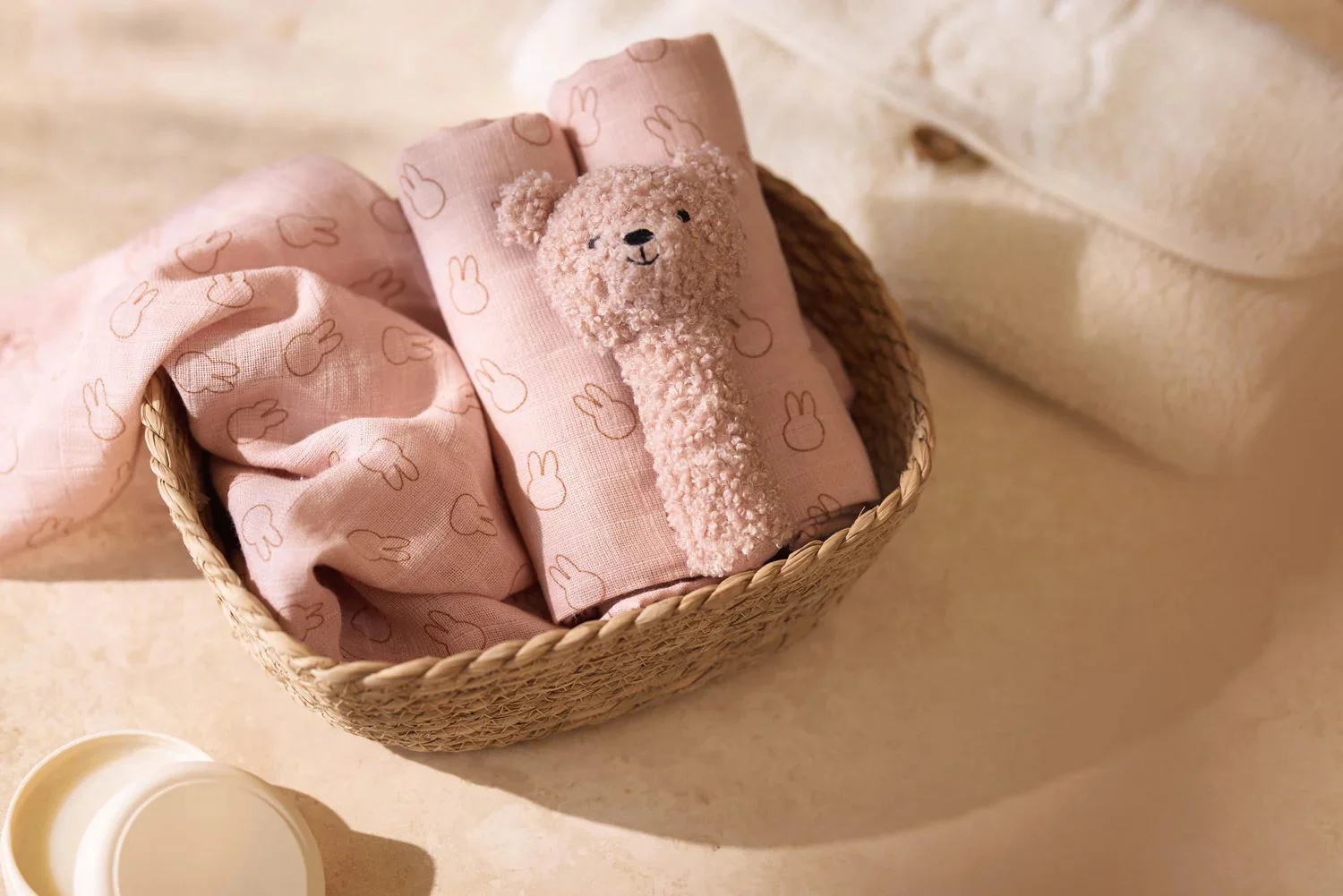 Текстильная погремушка Jollein Teddy Bear Wild Rose foto