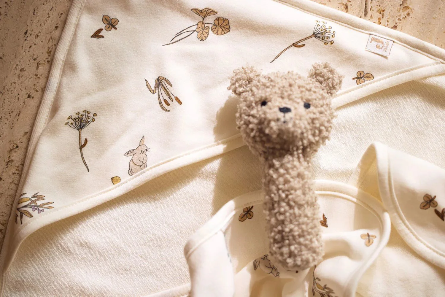 Текстильная погремушка Jollein Teddy Bear Olive Green foto