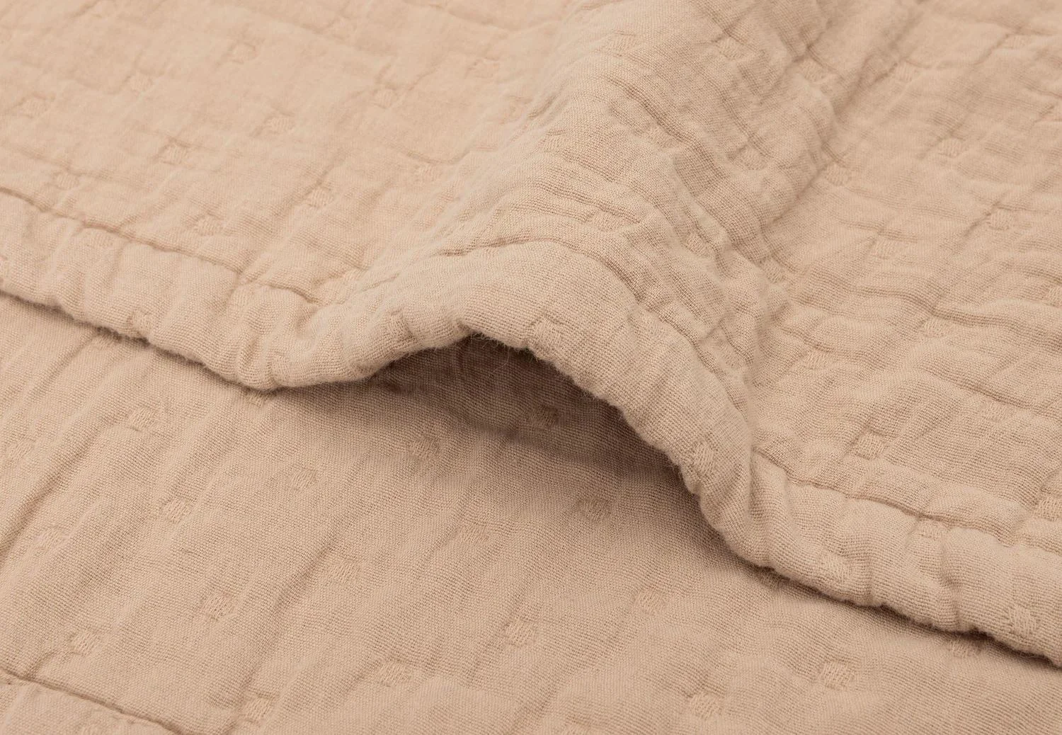 Paturica din muselina Jollein Jacquard Biscuit, 75x100 cm foto