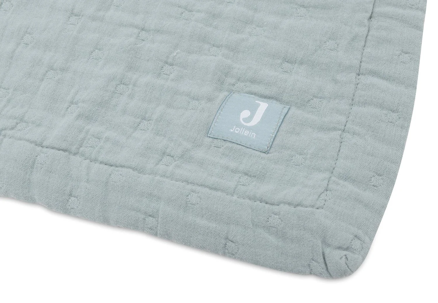 Плед муслиновый Jollein Jacquard Sea Green, 75x100 см foto