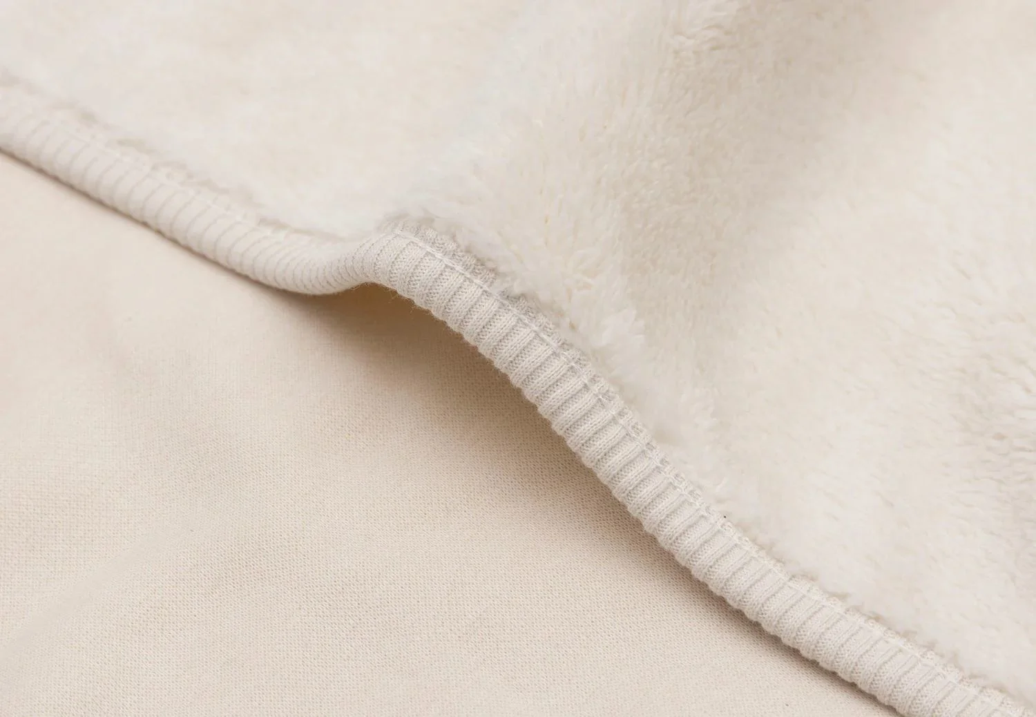 Paturica Jollein Basic Jersey/Sherpa Oatmeal, 100x150 cm foto