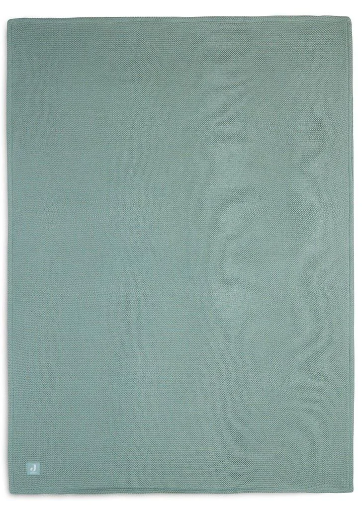 Paturica Jollein Basic Knit Forest Green/Fleece, 75x100 cm foto