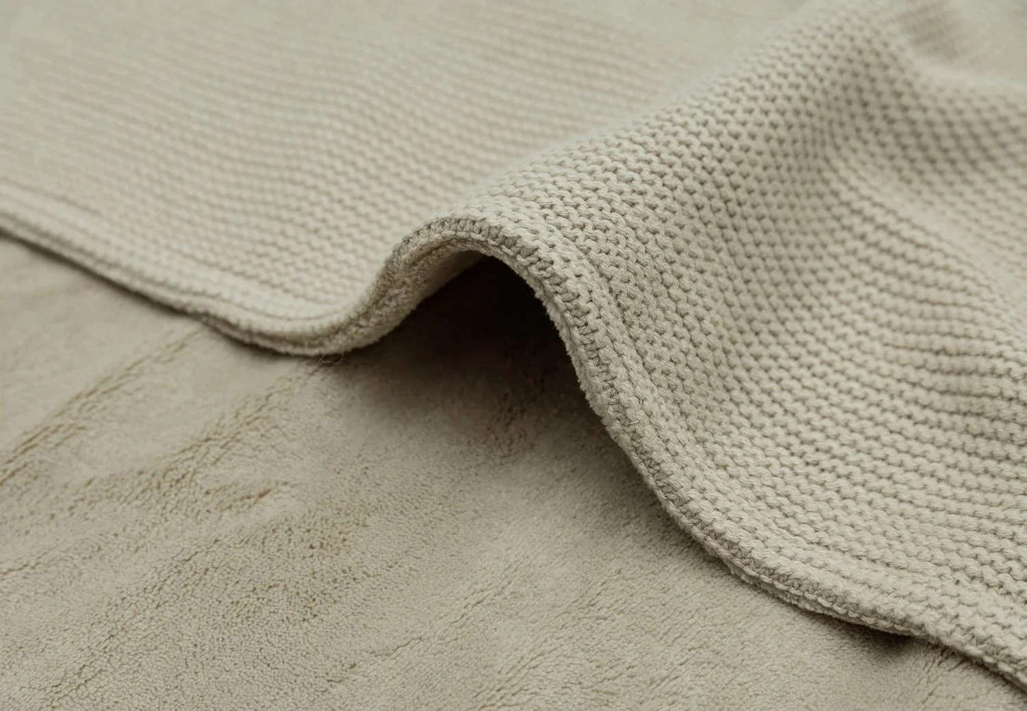 Paturica Jollein Basic Knit Olive Green/Fleece, 75x100 cm foto
