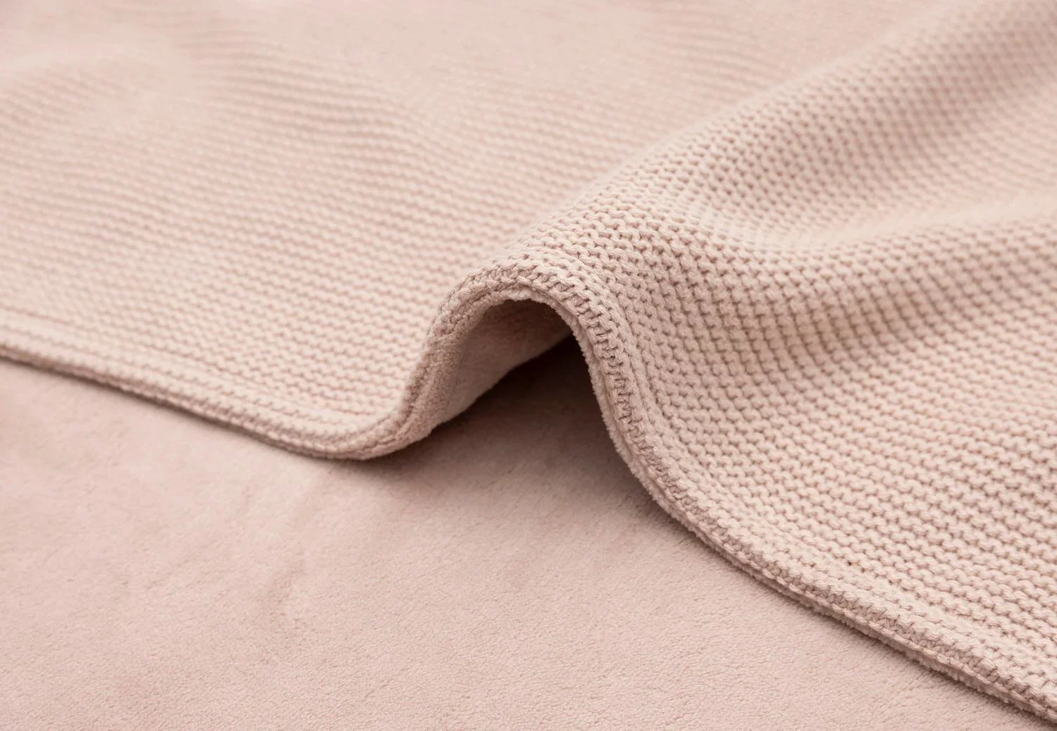 Paturica Jollein Basic Knit Wild Rose/Fleece, 75x100 cm foto