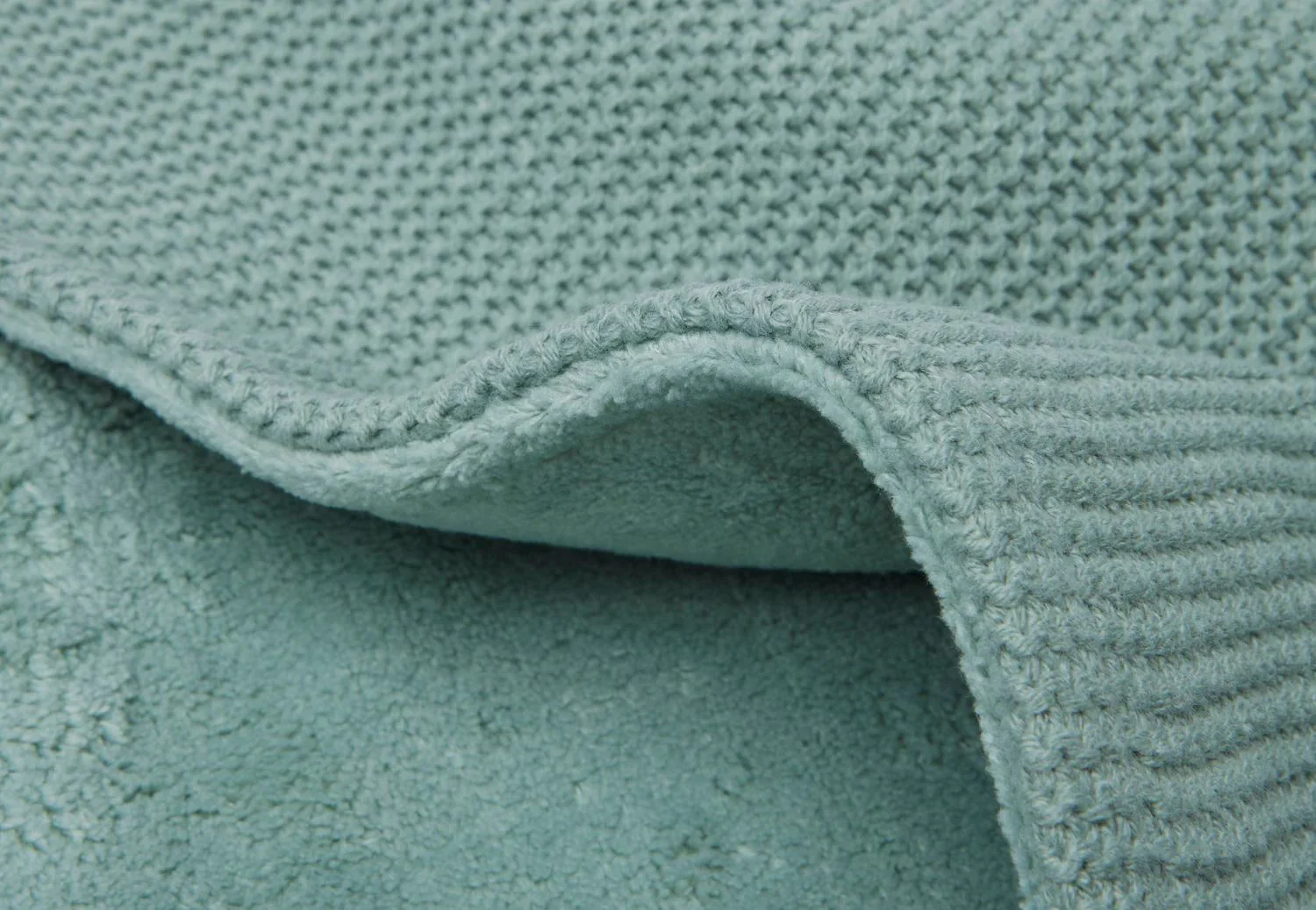 Paturica Jollein Basic Knit Forest Green/Fleece, 100x150 cm foto