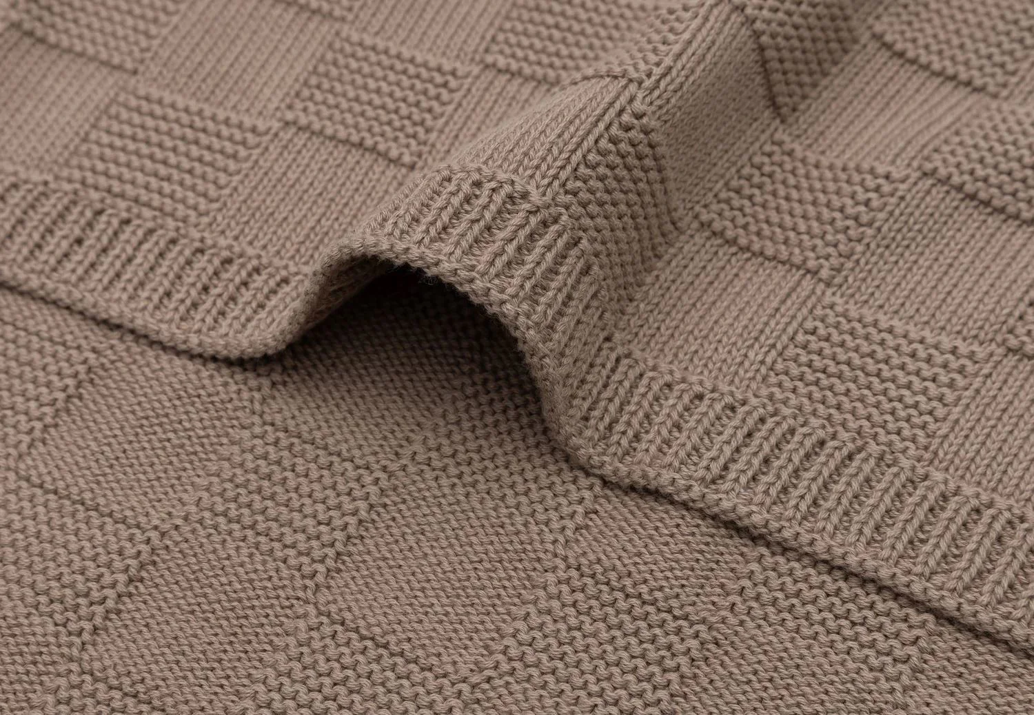 Paturica Jollein Box Knit Milky Coffee GOTS, 100x150 cm foto