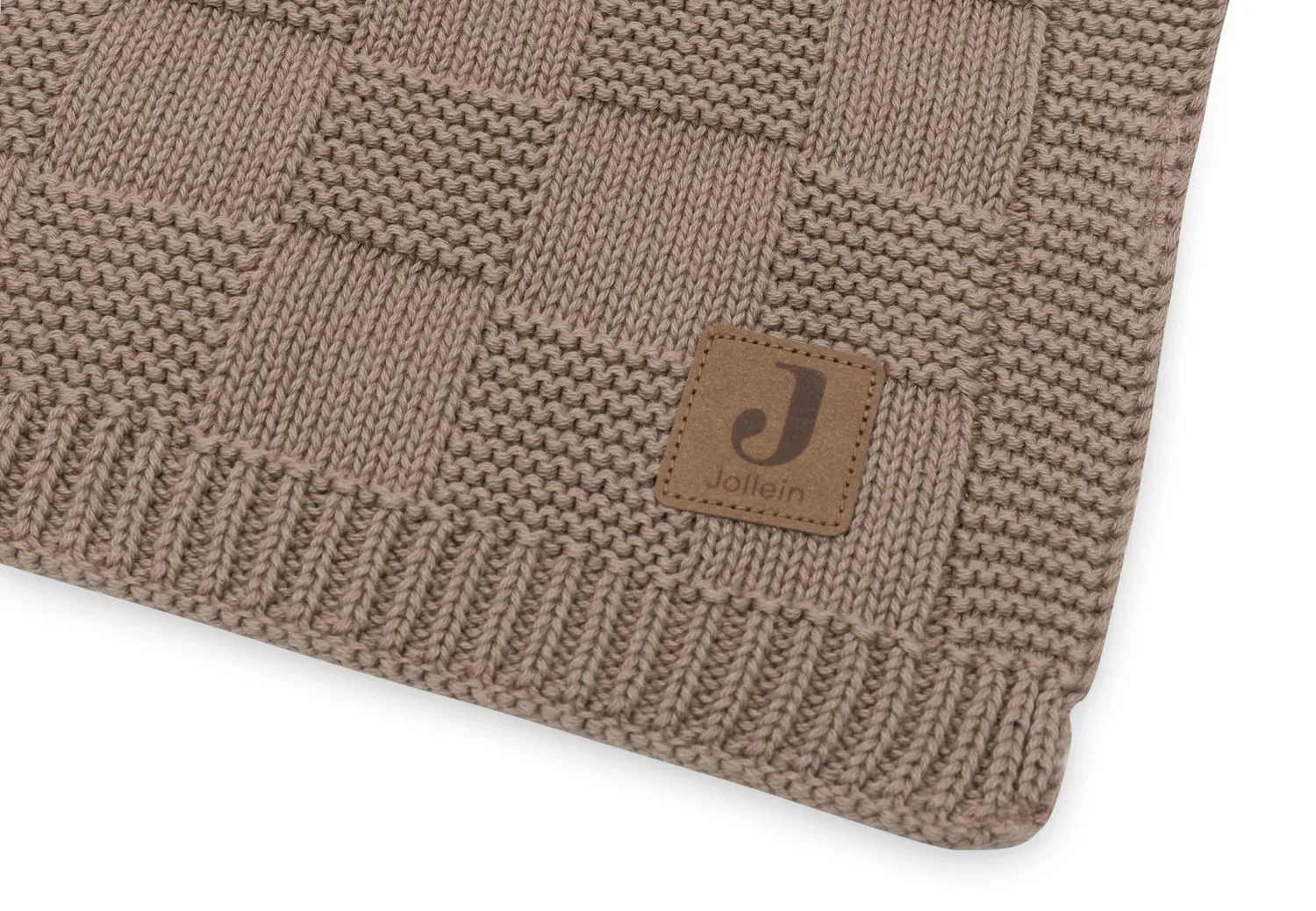 Paturica Jollein Box Knit Milky Coffee GOTS, 75x100 cm foto
