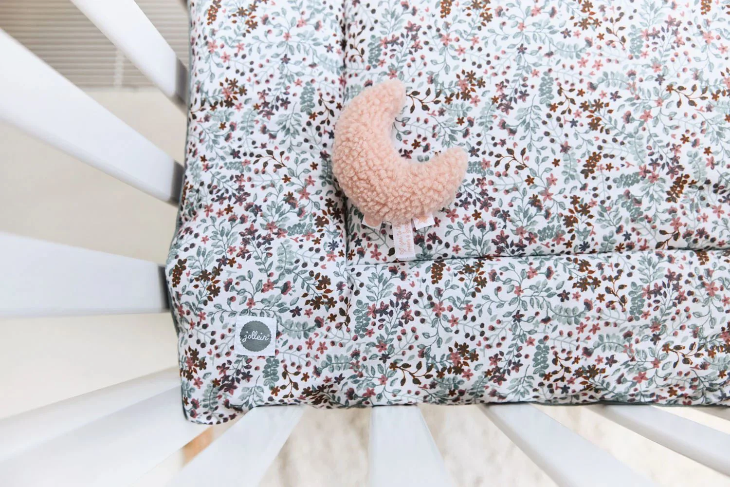 Текстильная погремушка Jollein Moon Pale Pink foto