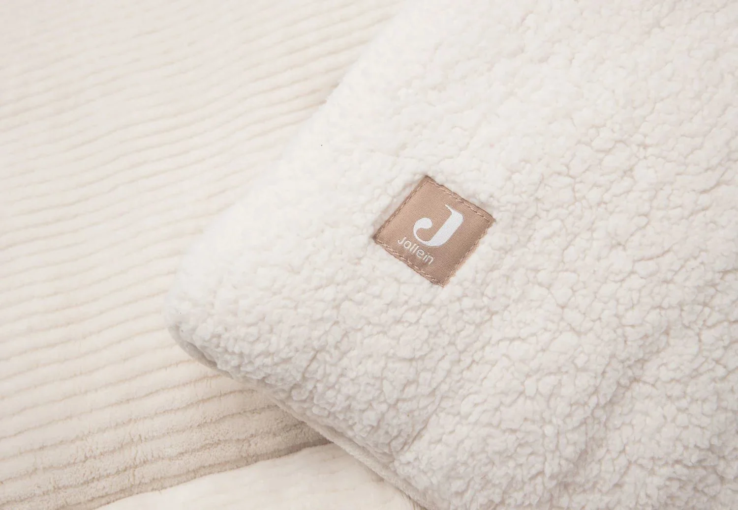 Covoras de joaca Jollein Cloudy Rib Oatmeal, 100x100 cm foto