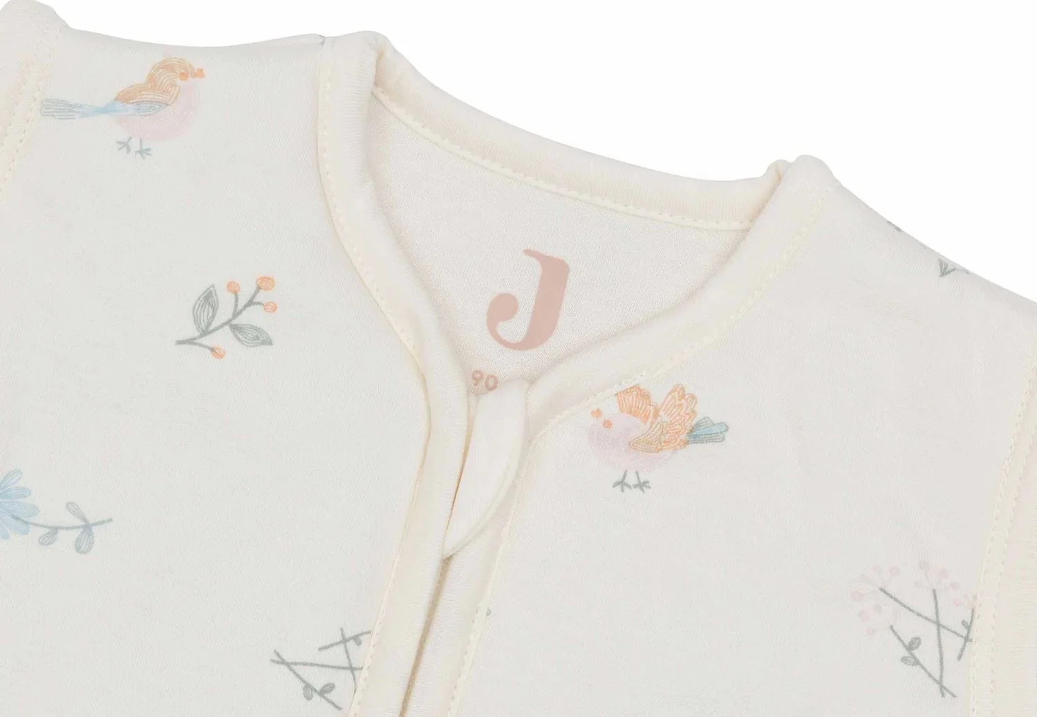 Спальный мешок с отстёгивающимися рукавами Jollein Lovely Birds, 90 см foto