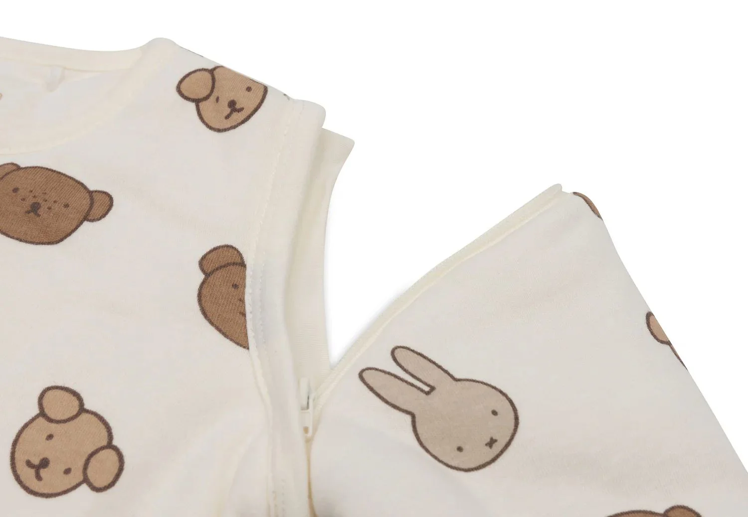 Sac de dormit cu maneci detasabile Jollein Miffy and Friends, 90 cm foto