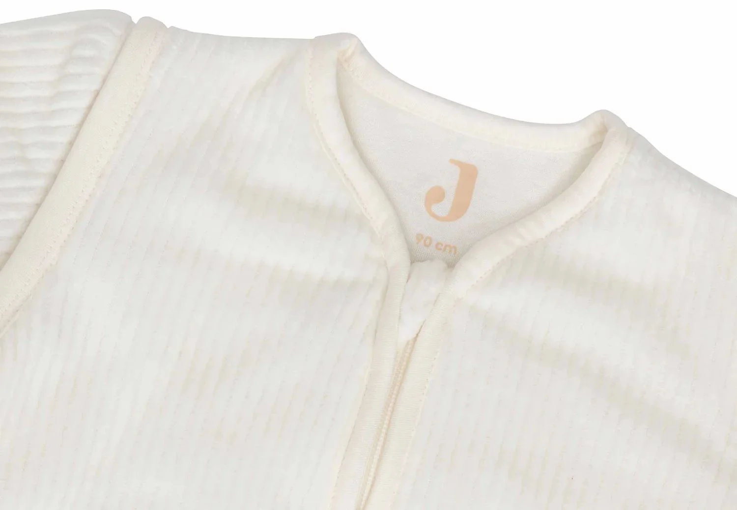 Спальный мешок с отстёгивающимися рукавами Jollein Round Rib Ivory, 90 см foto