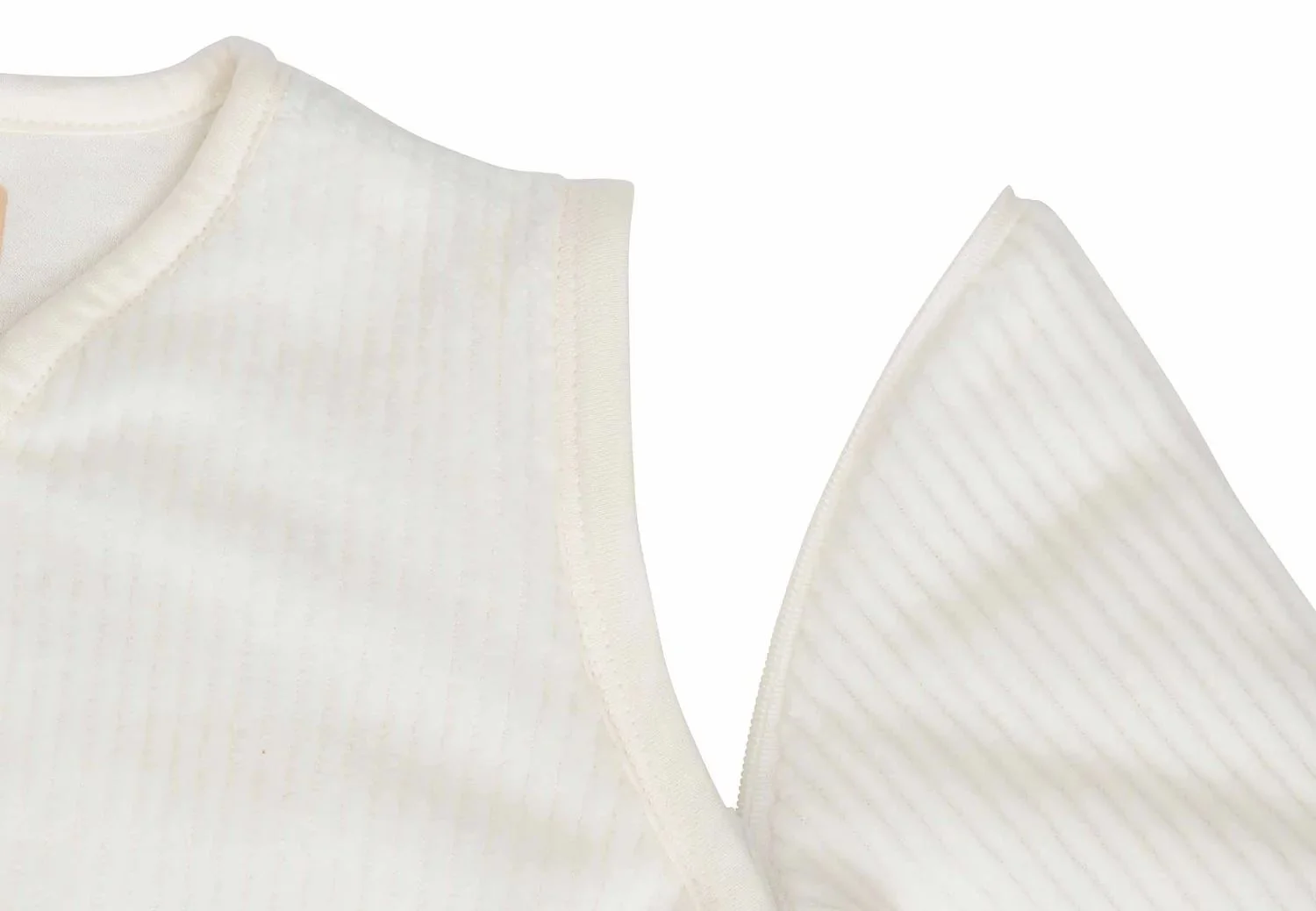 Спальный мешок с отстёгивающимися рукавами Jollein Round Rib Ivory, 90 см foto