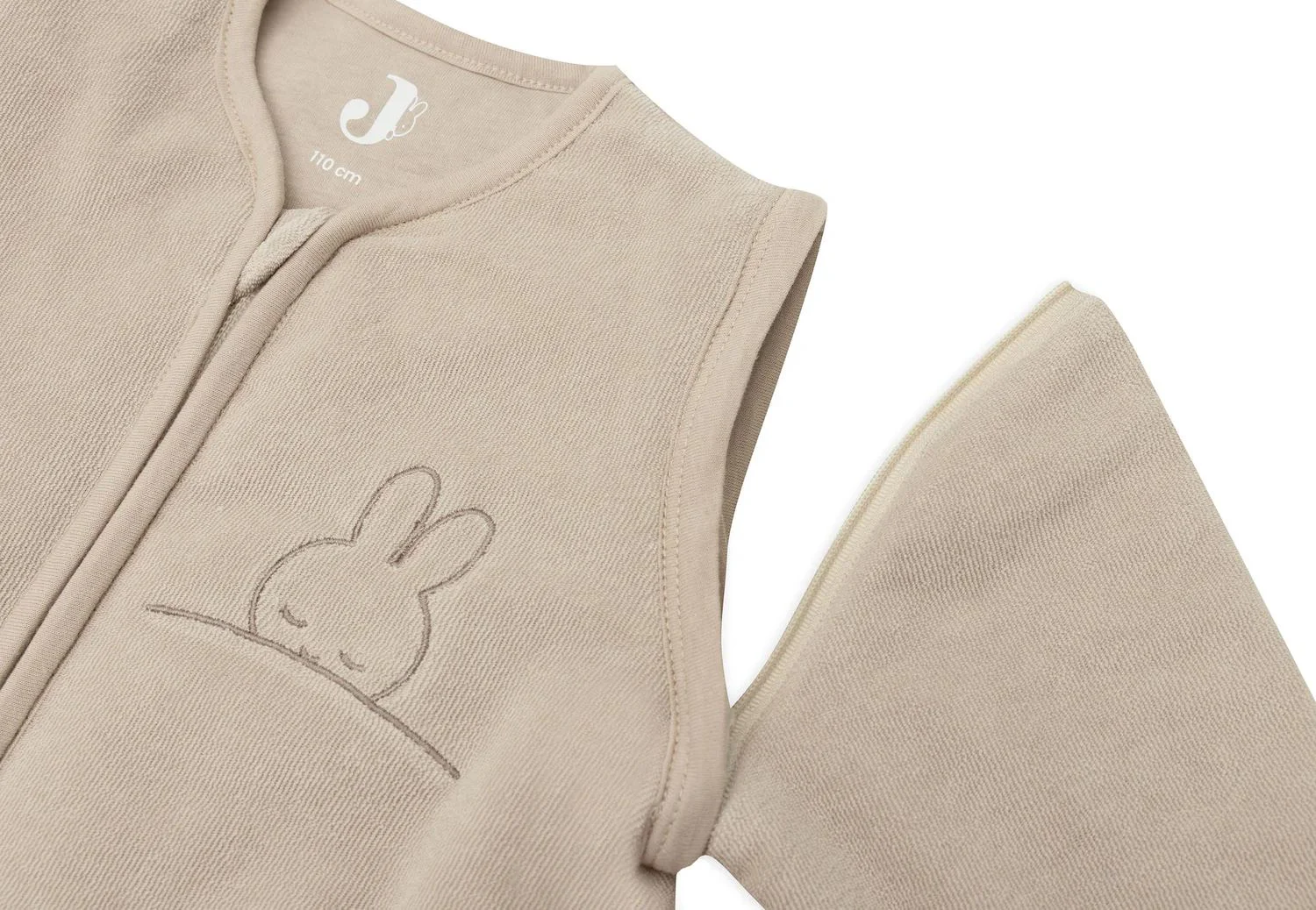 Спальный мешок с отстёгивающимися рукавами Jollein Miffy Terry Nougat, 110 см foto