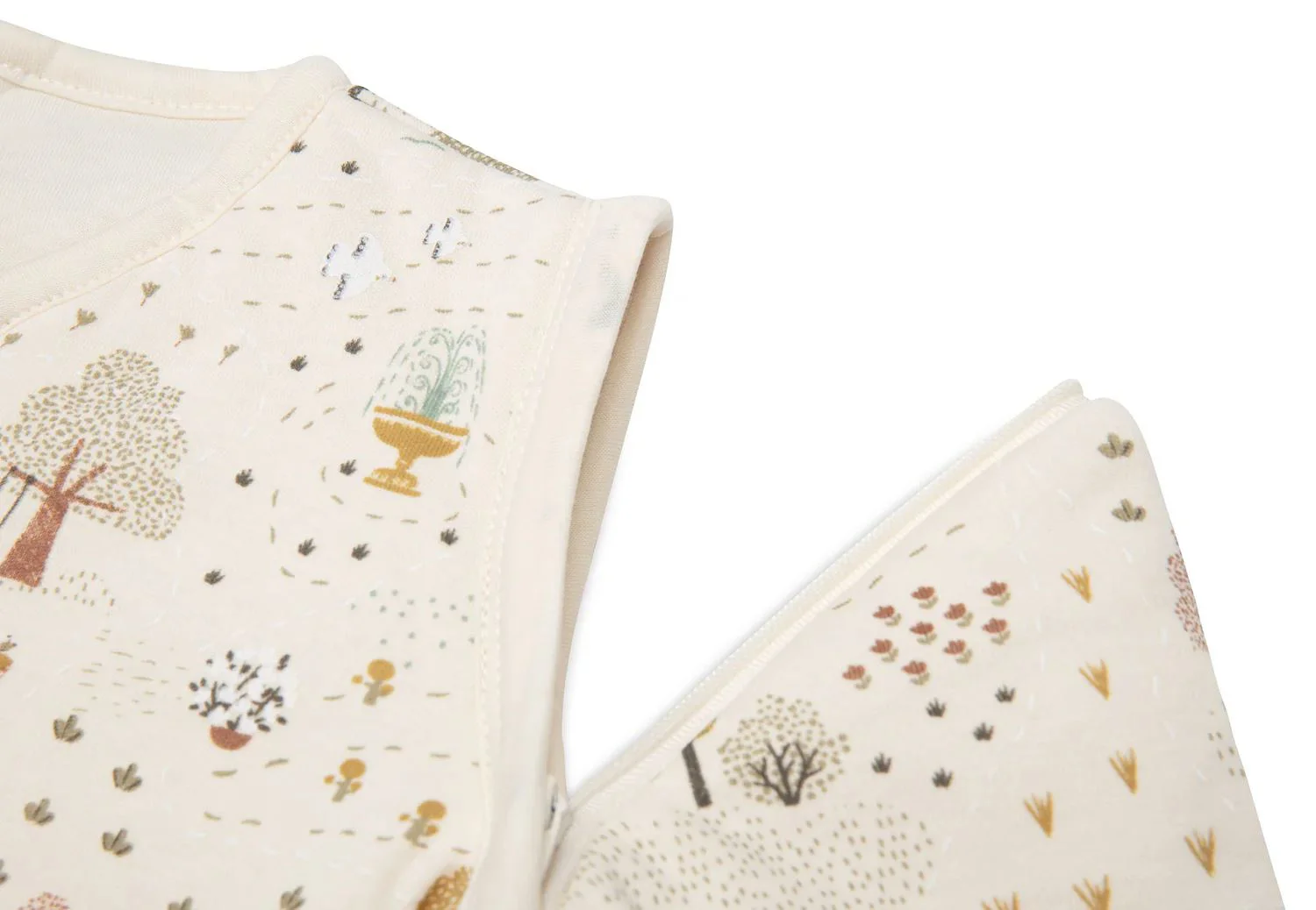 Sac de dormit cu maneci detasabile Jollein Tiny Park, 70 cm foto