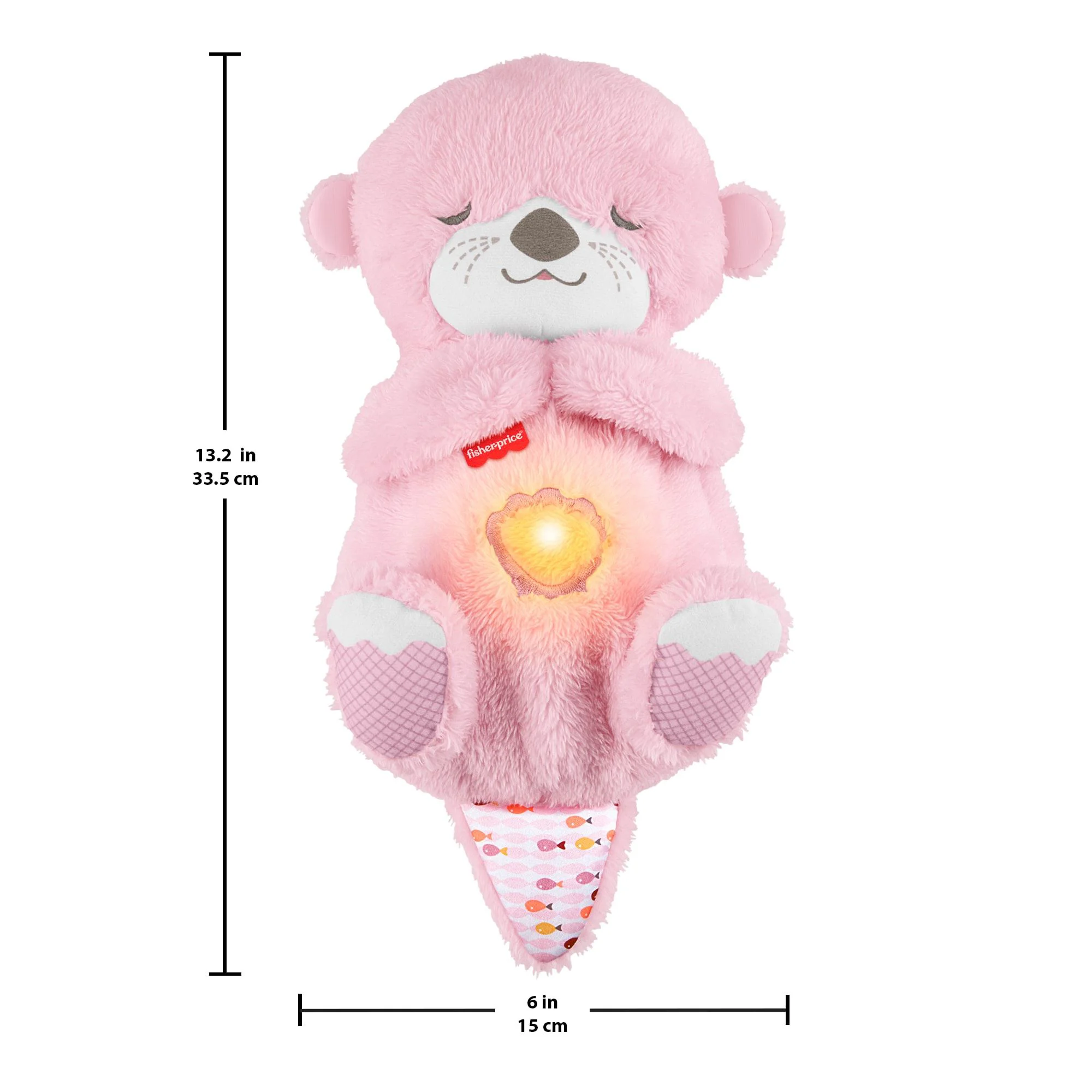 Мягкая игрушка Fisher-Price «Выдра» с подсветкой и звуком, Pозовая foto