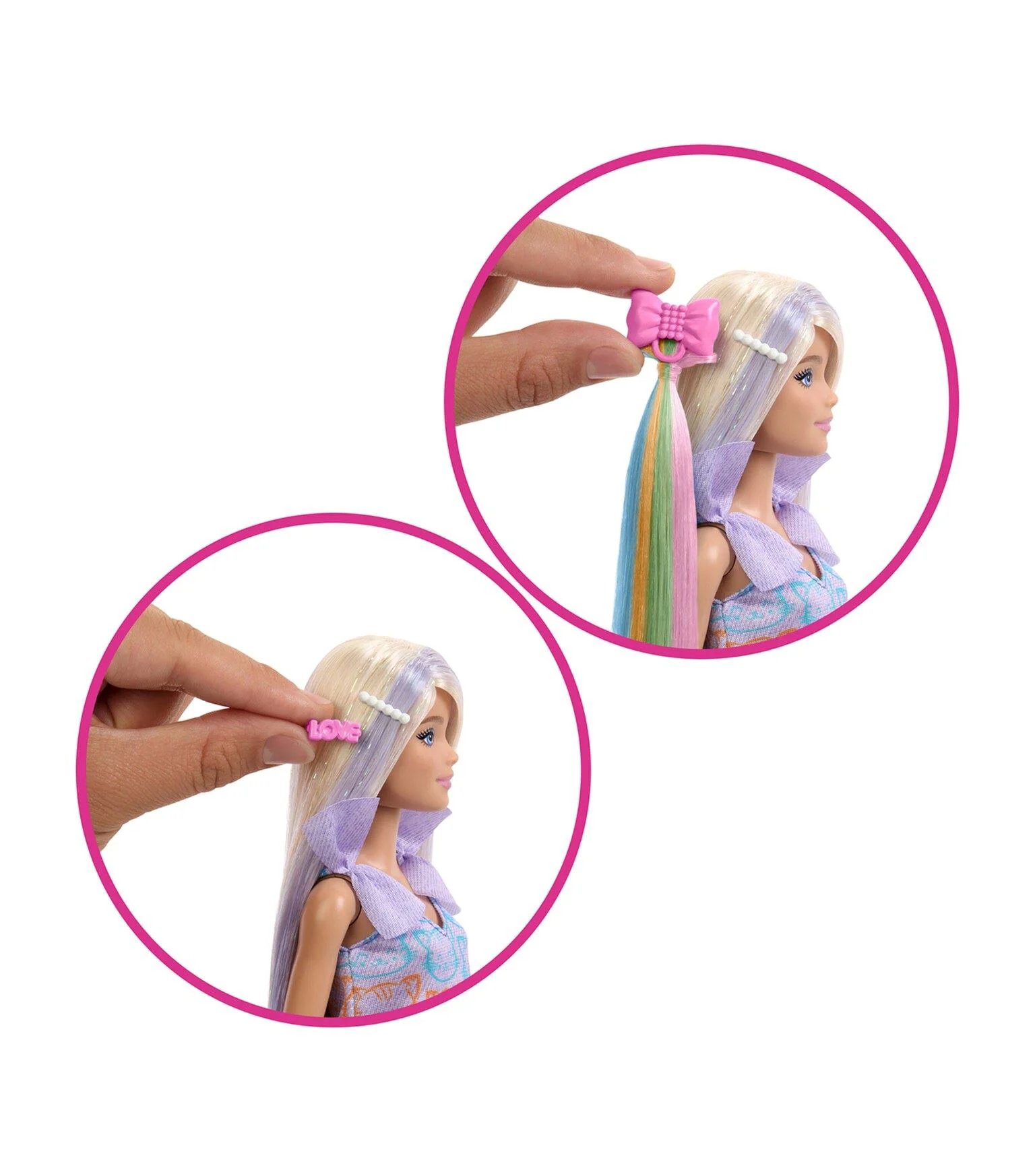 Papusa Barbie "Fun and Fancy" cu accesorii pentru coafat foto
