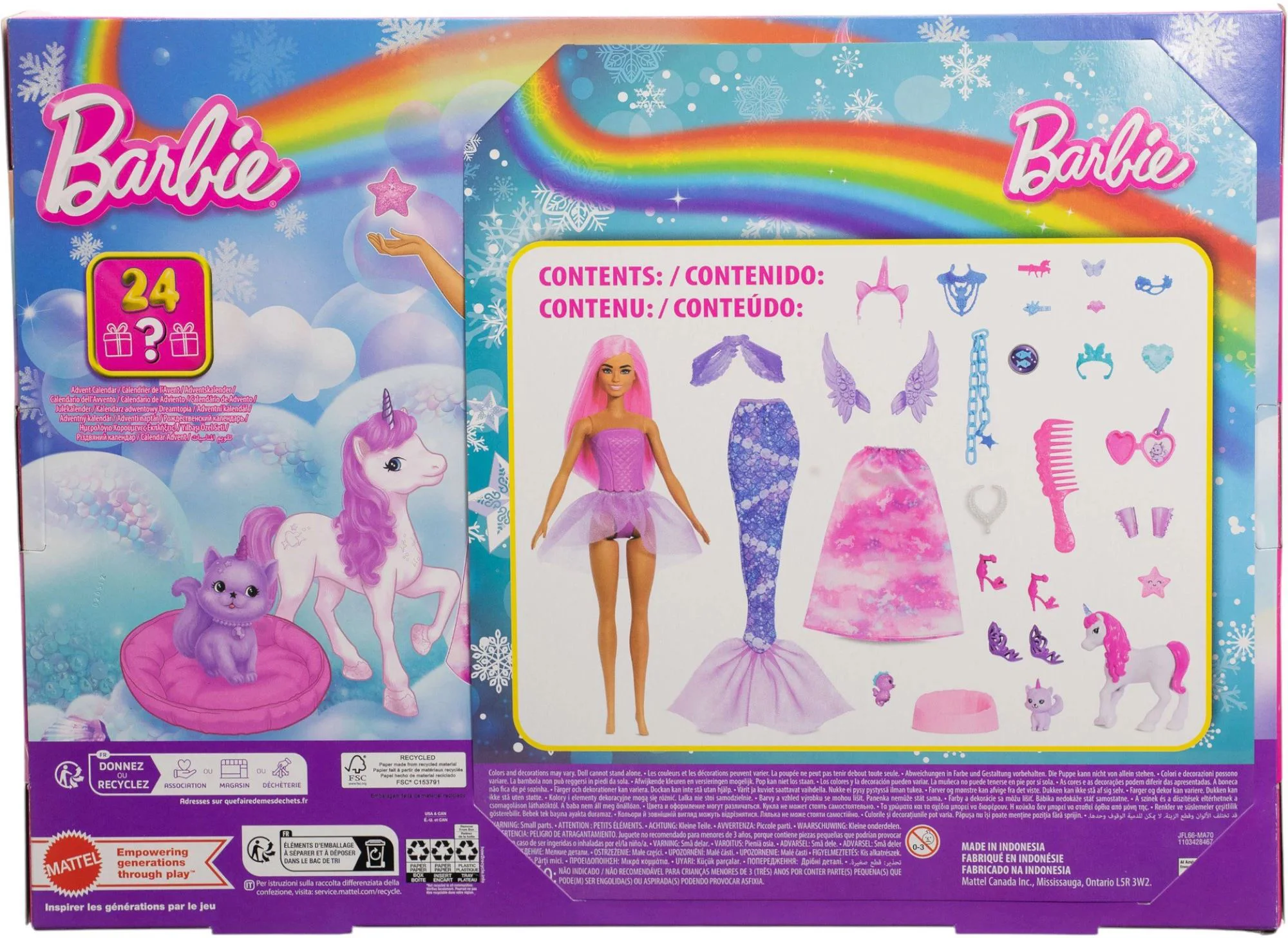 Calendar Advent Barbie Lumea magica foto