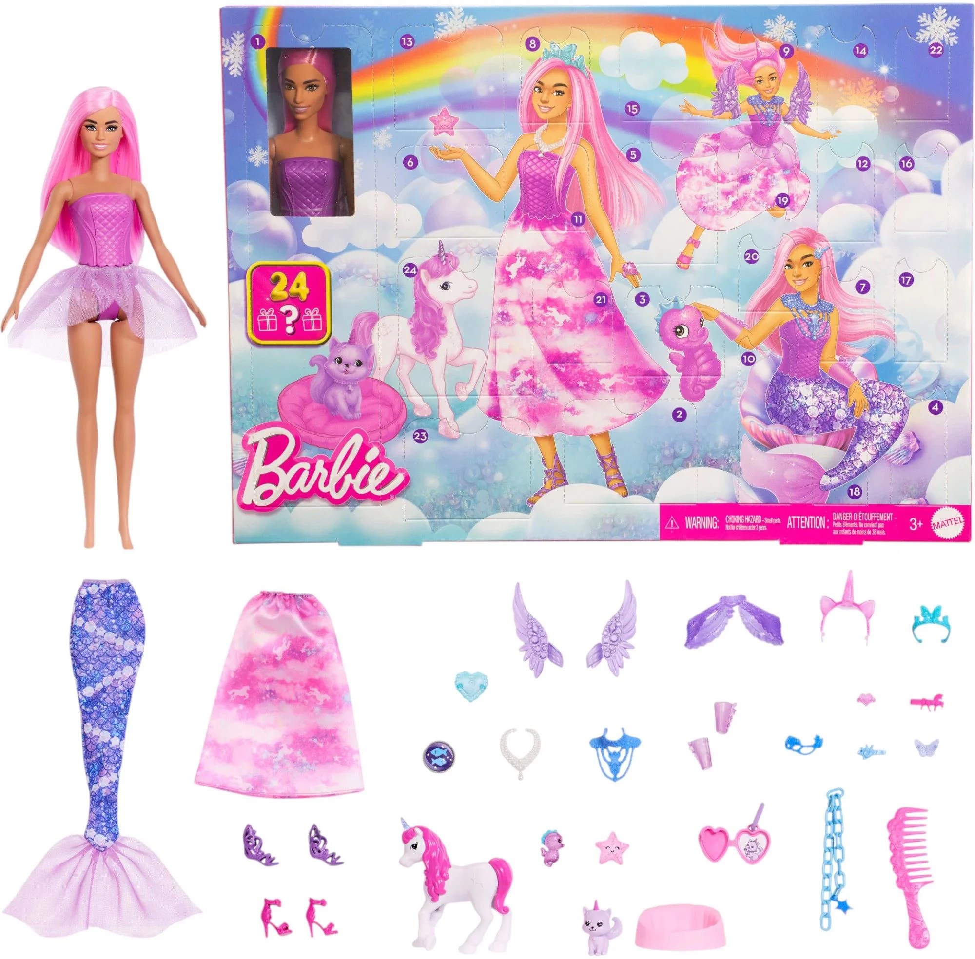 Calendar Advent Barbie Lumea magica foto