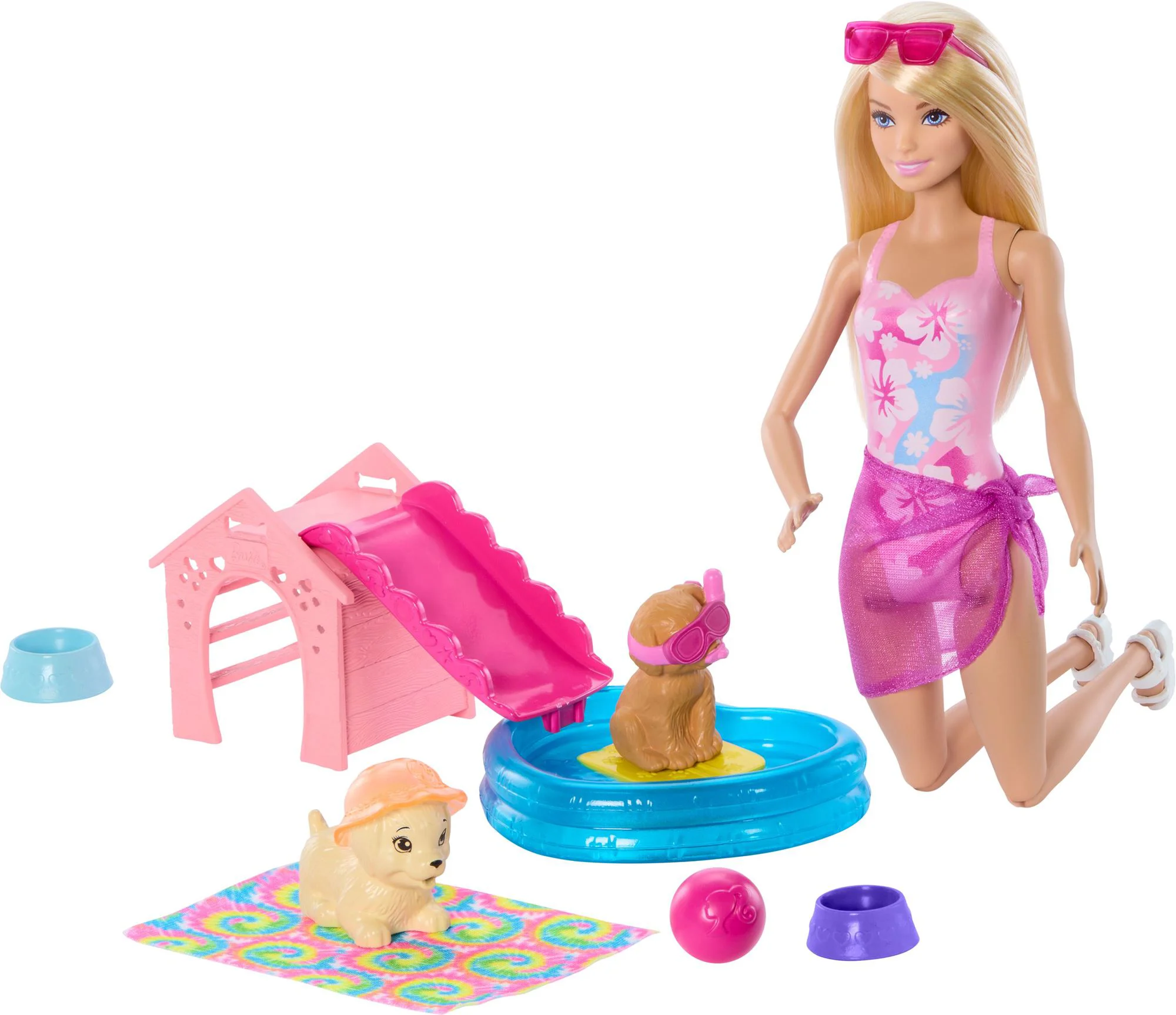 Set de joaca Barbie Petrecere la piscina cu catelusi foto