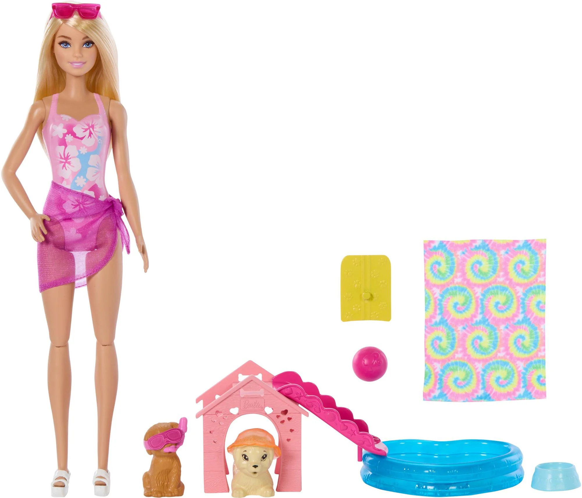 Set de joaca Barbie Petrecere la piscina cu catelusi foto