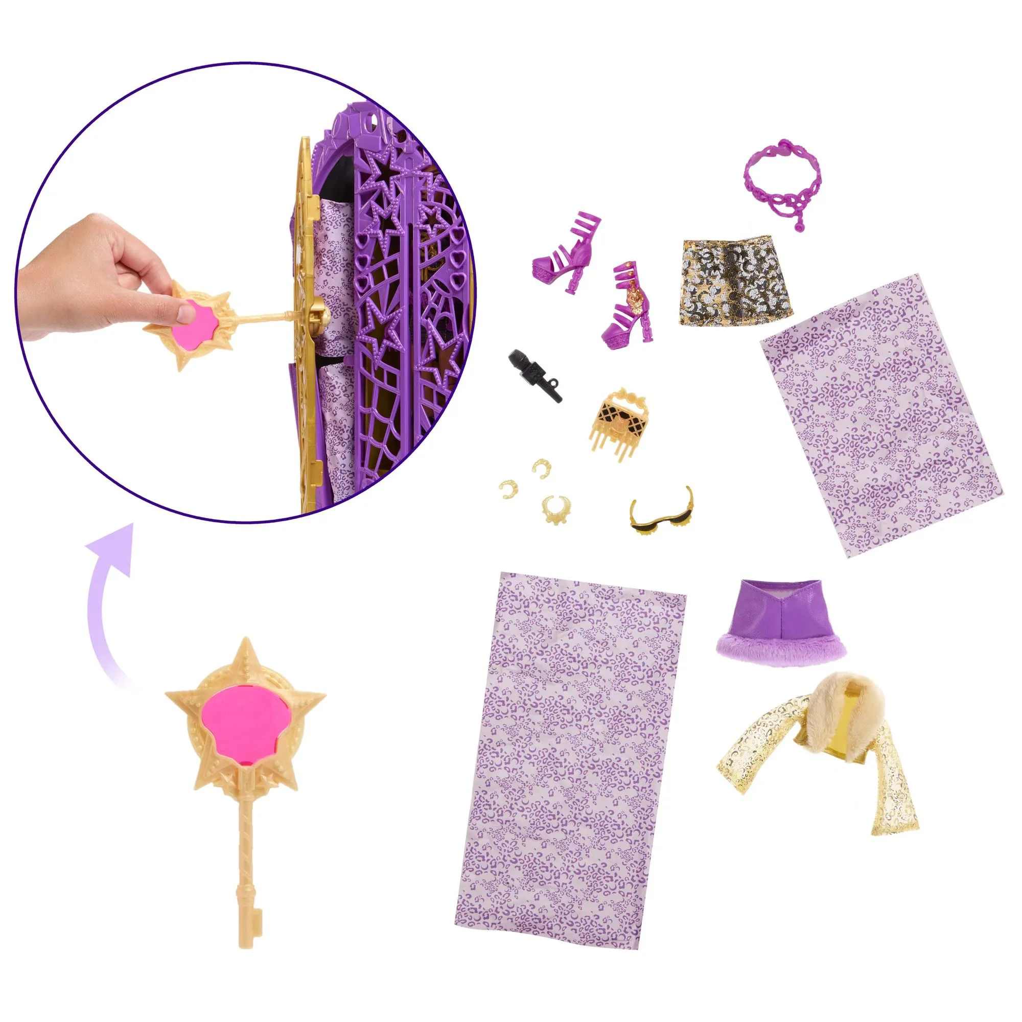 Set de joaca Monster High: Clawdeen Wolf si misterele din Hauntlywood foto