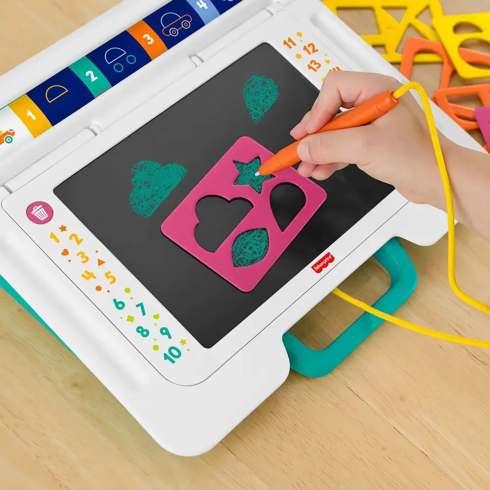 Tableta interactiva Fisher Price cu ecran LCD "Invata si deseneaza" foto