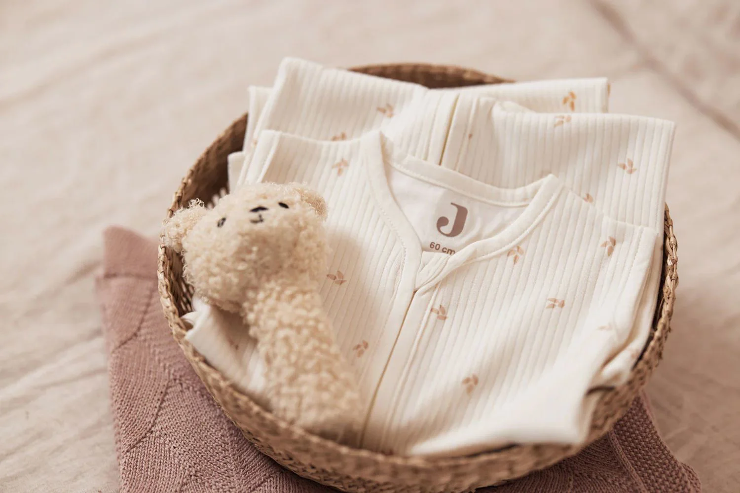 Sac de dormit fara maneci Jollein Newborn Jersey Harvest Moonstone, 60 cm foto