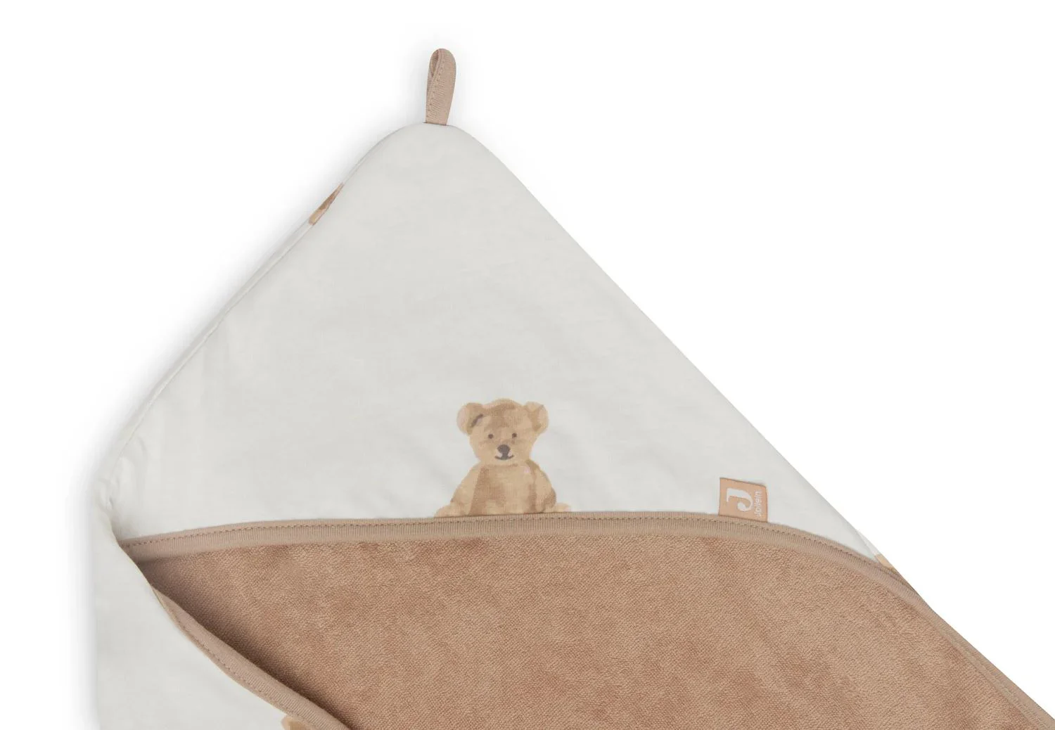Полотенце с капюшоном Jollein Teddy Bear GOTS, 75x75 см foto