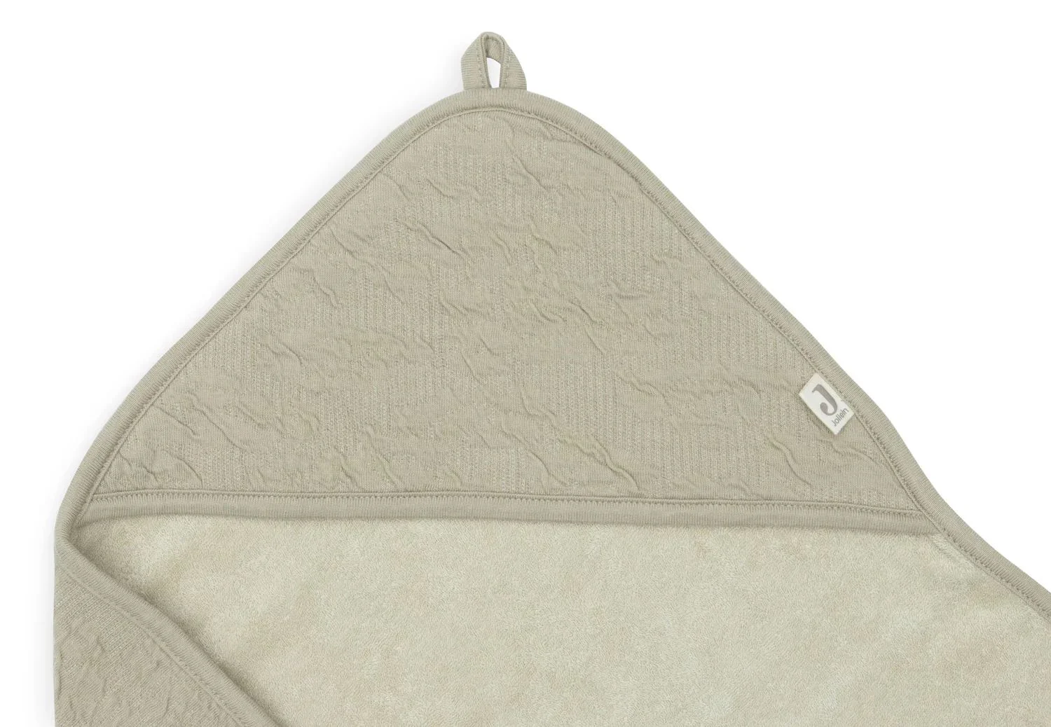 Полотенце с капюшоном Jollein Soft Waves Olive Green, 75x75 см foto