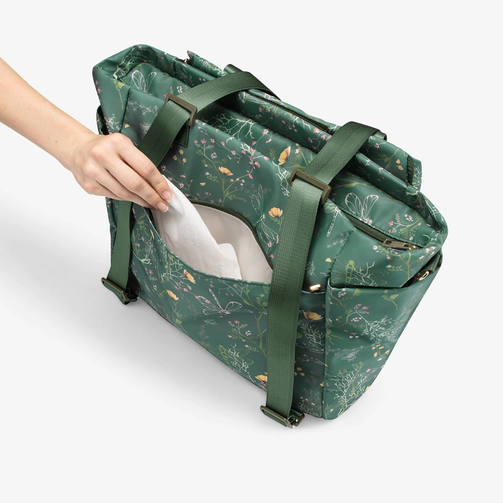 Сумка для мам KikkaBoo Florence Secret Garden Green foto