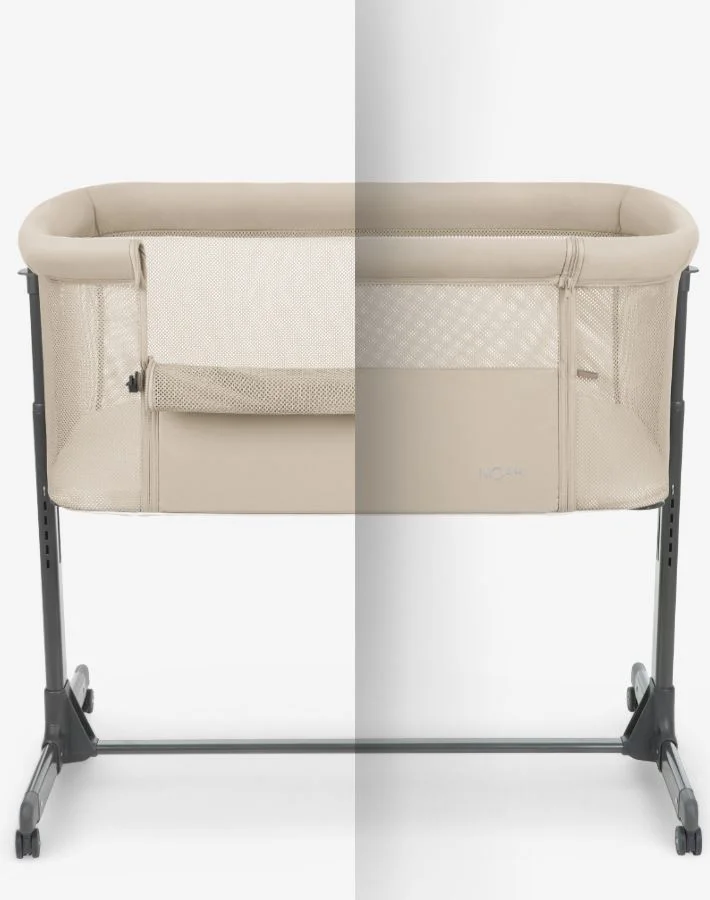 Кроватка co-sleeper KikkaBoo Noah Light Grey foto