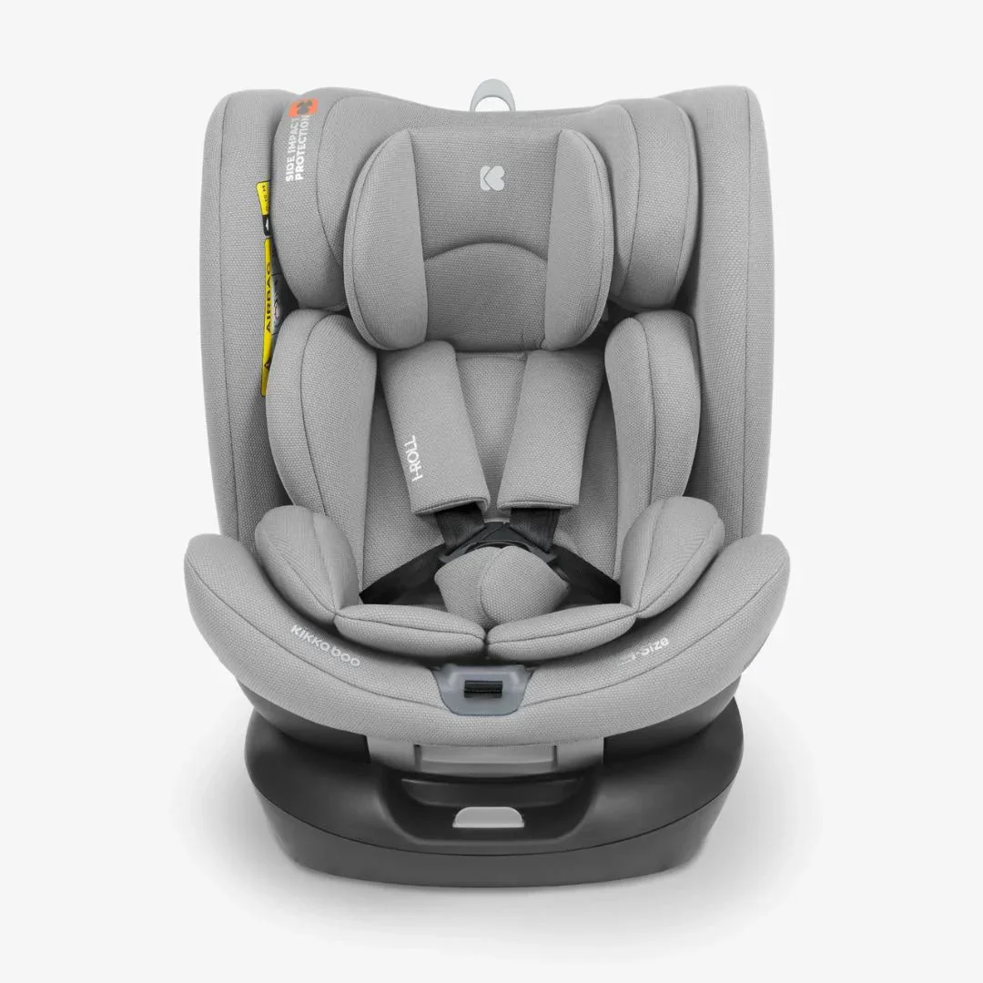 Вращающееся автокресло с изофиксом KikkaBoo i-Roll Light Grey, 40-150 см foto