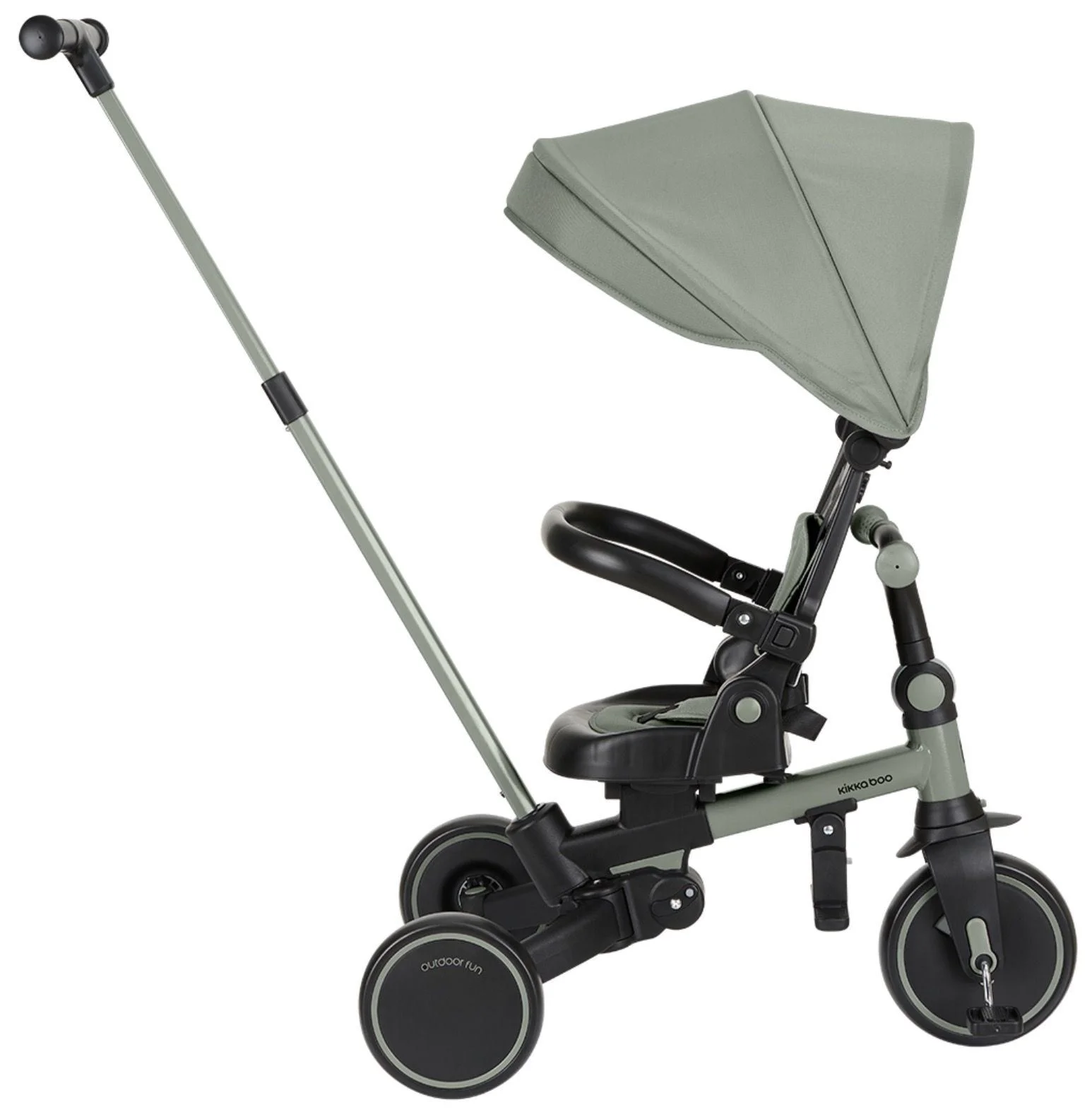 Трёхколёсный велосипед 8 в 1 KikkaBoo Aluma Army Green foto