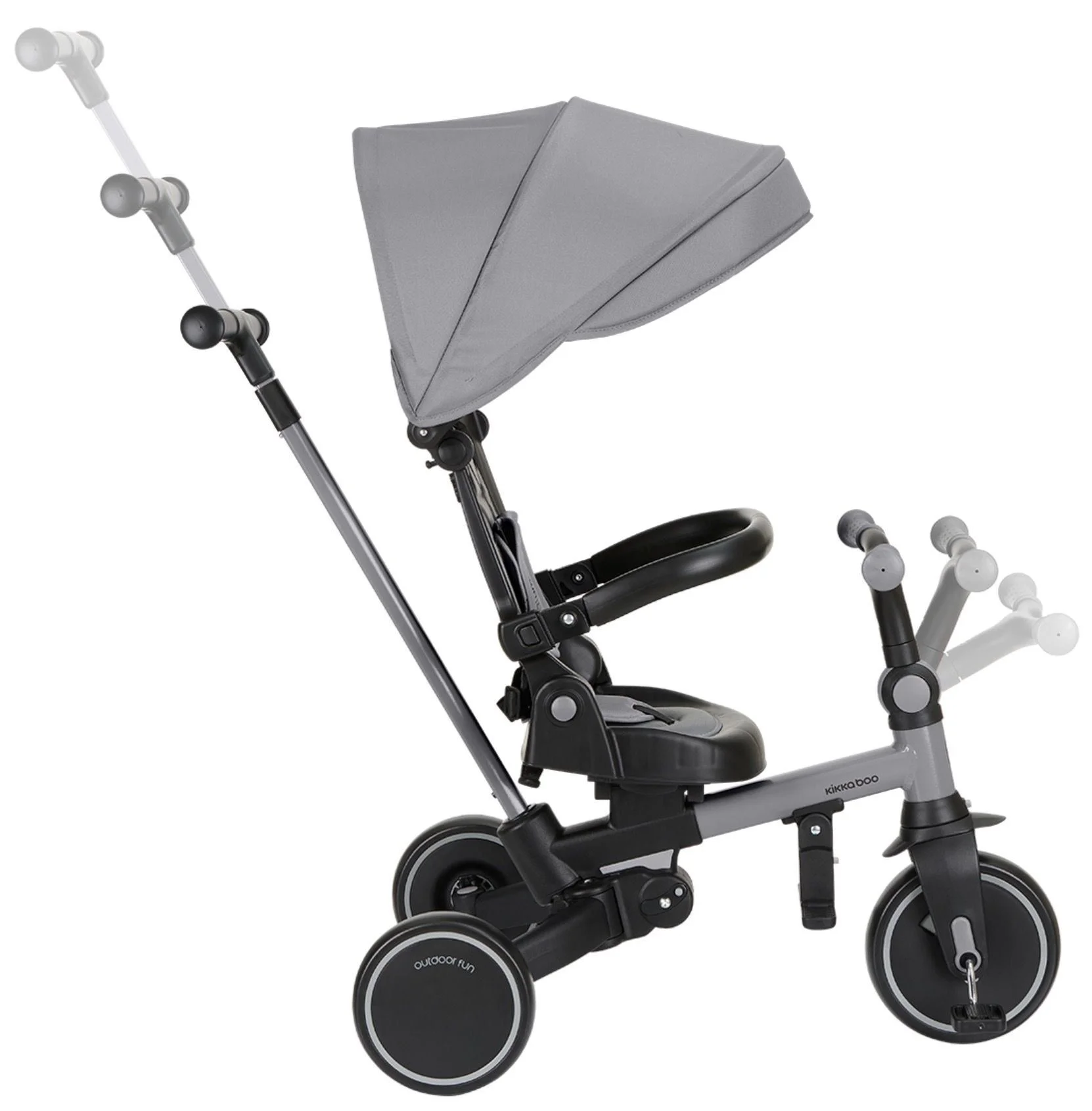 Tricicleta 8 in 1 KikkaBoo Aluma Grey foto
