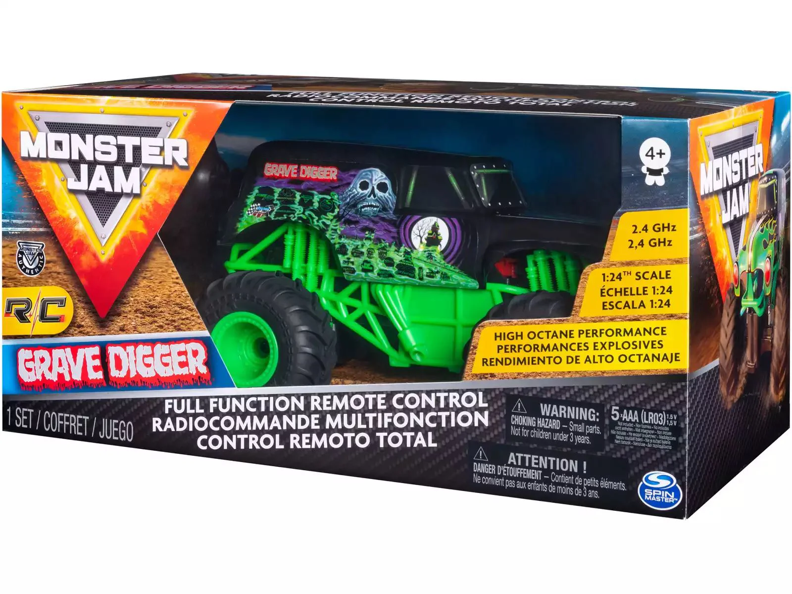 Радиоуправляемая игрушка Spin Master Monster Jam Призрачный гонщик 1:24 foto