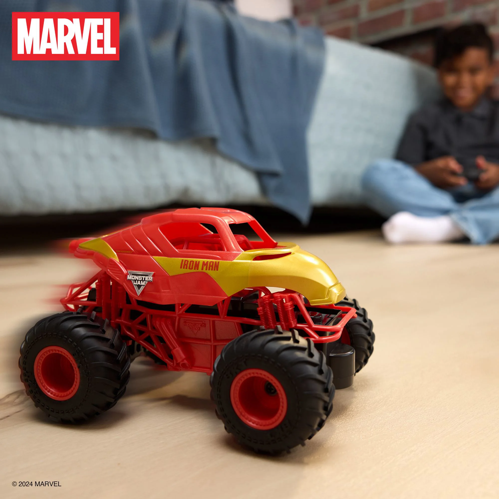 Jucarie cu telecomanda Spin Master Monster Jam - Omul de Fier, 1:24 foto