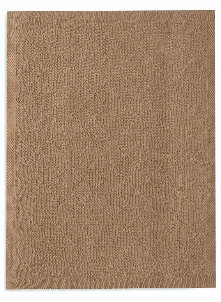 Плед Jollein Check Knit Biscuit, 100x150 см foto