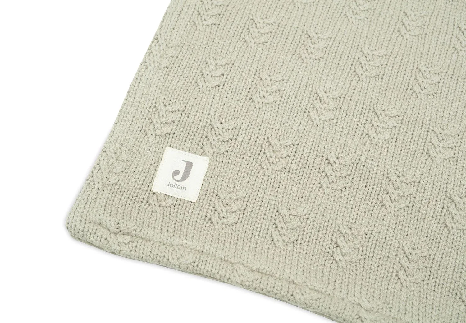Плед Jollein Grain Knit Olive Green/Velvet, 100x150 см foto
