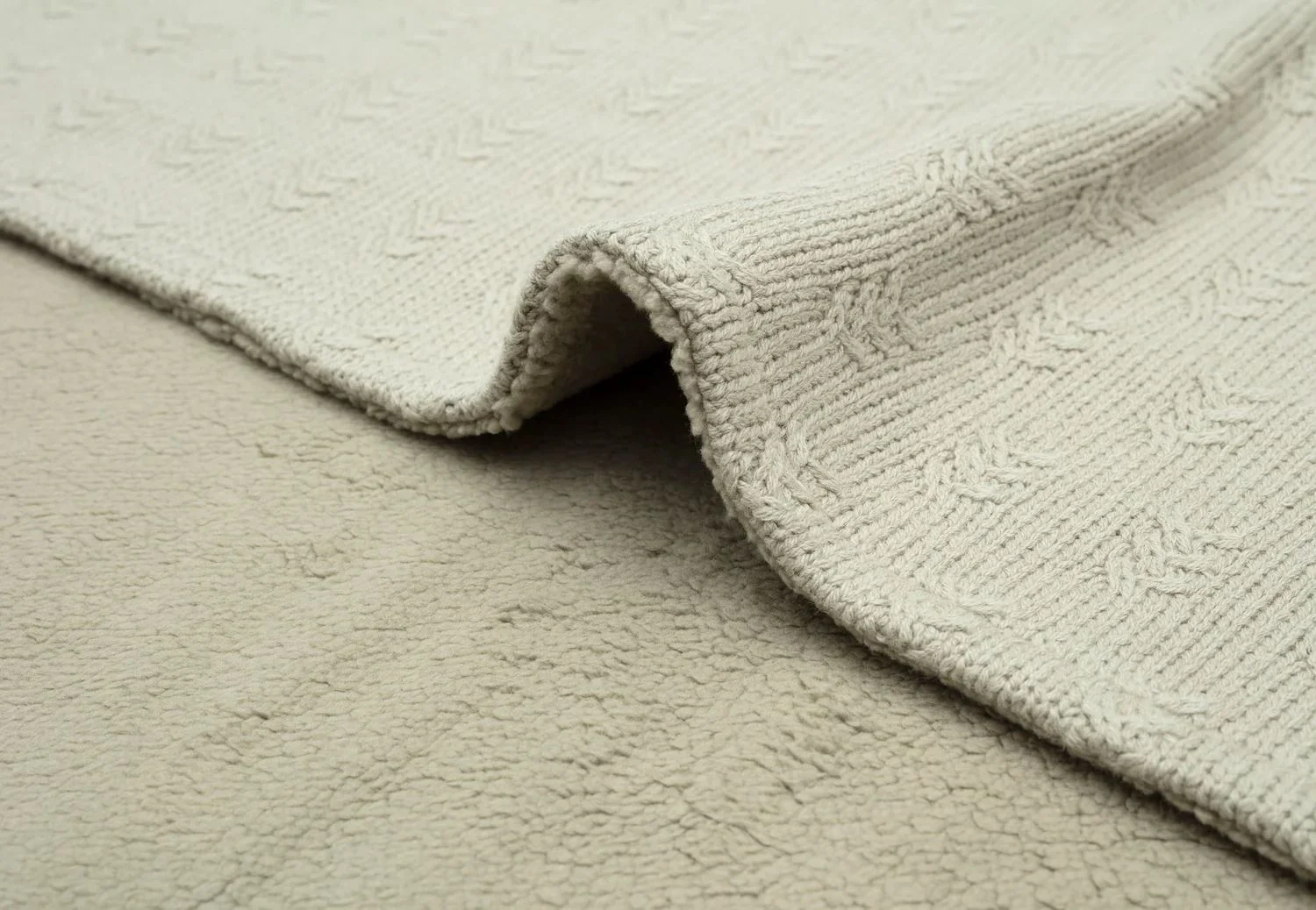 Плед Jollein Grain Knit Olive Green/Velvet, 100x150 см foto
