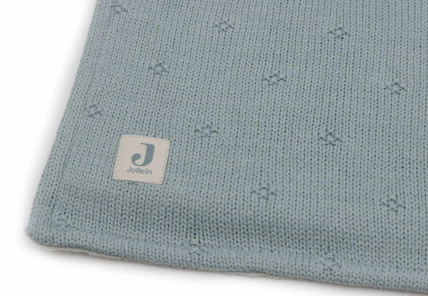Плед Jollein Cosy Knit Sea Green/Velvet, 75x100 см foto