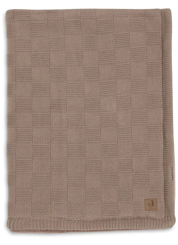 Плед Jollein Box Knit Milky Coffee/Velvet GOTS, 75x100 см foto