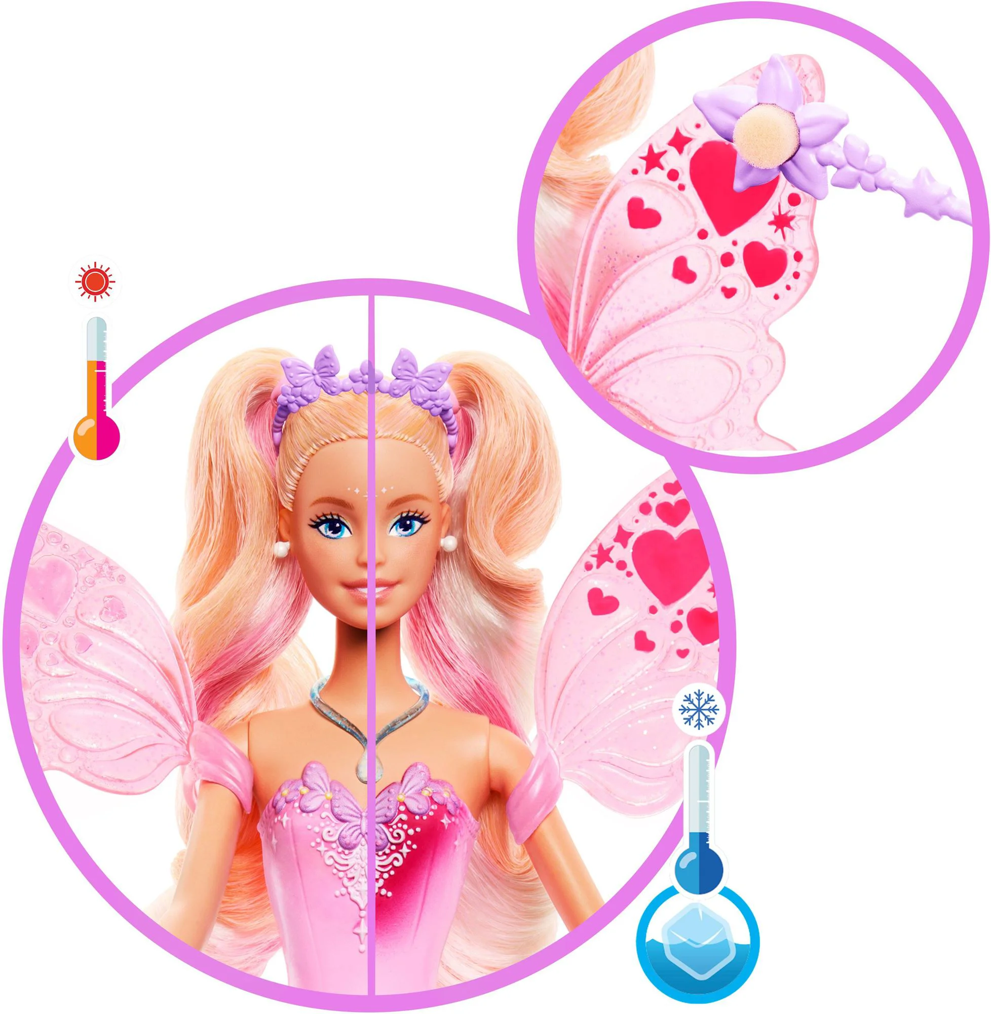 Papusa Barbie Fantasy Fairy Change Color, 29 cm foto