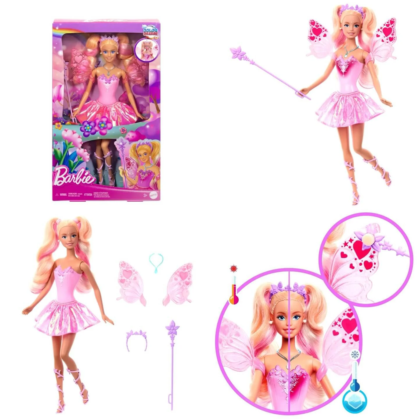 Papusa Barbie Fantasy Fairy Change Color, 29 cm foto
