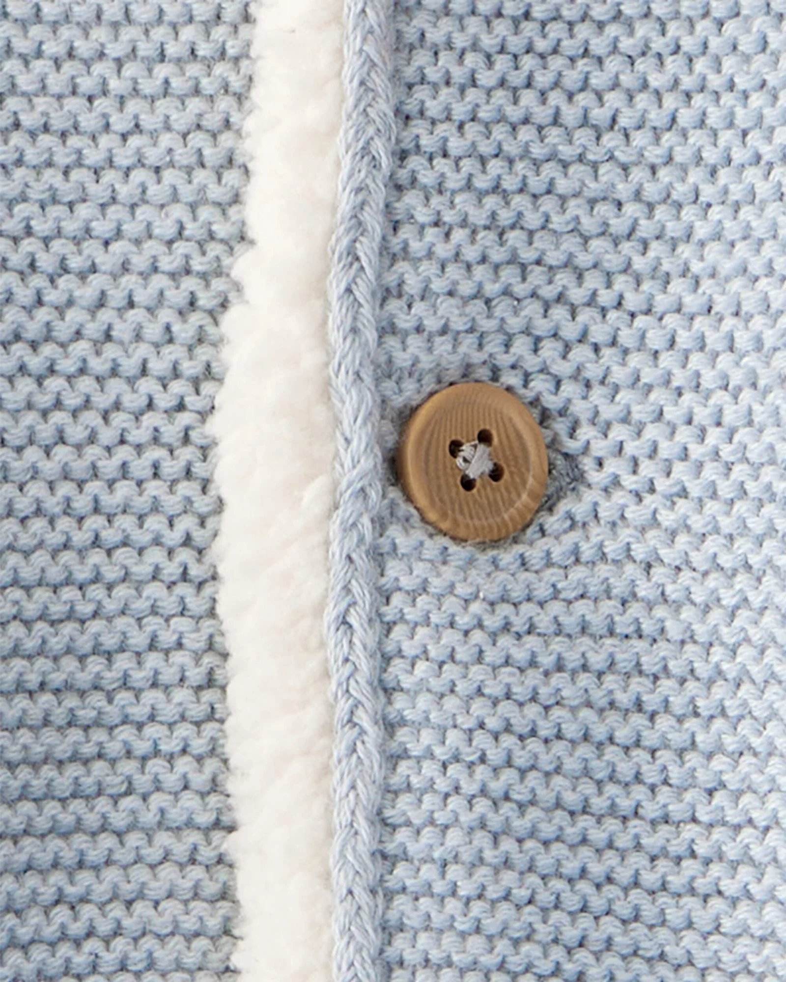 Carter's Cardigan captusit cu sherpa si gluga Blue Solid foto