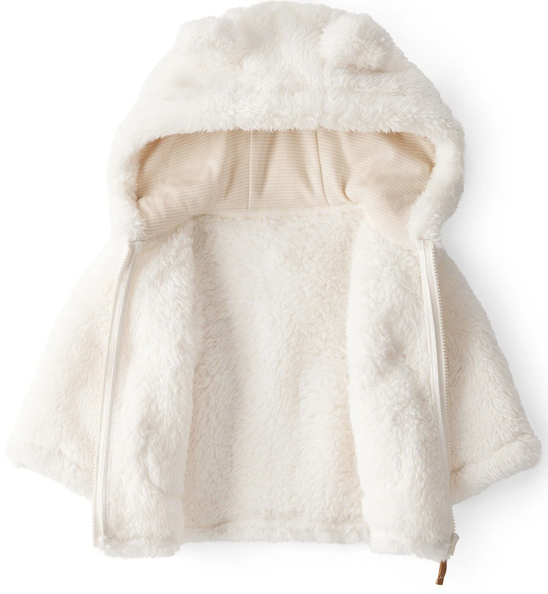 Carter's Cardigan captusit cu sherpa si gluga Ivory Solid foto