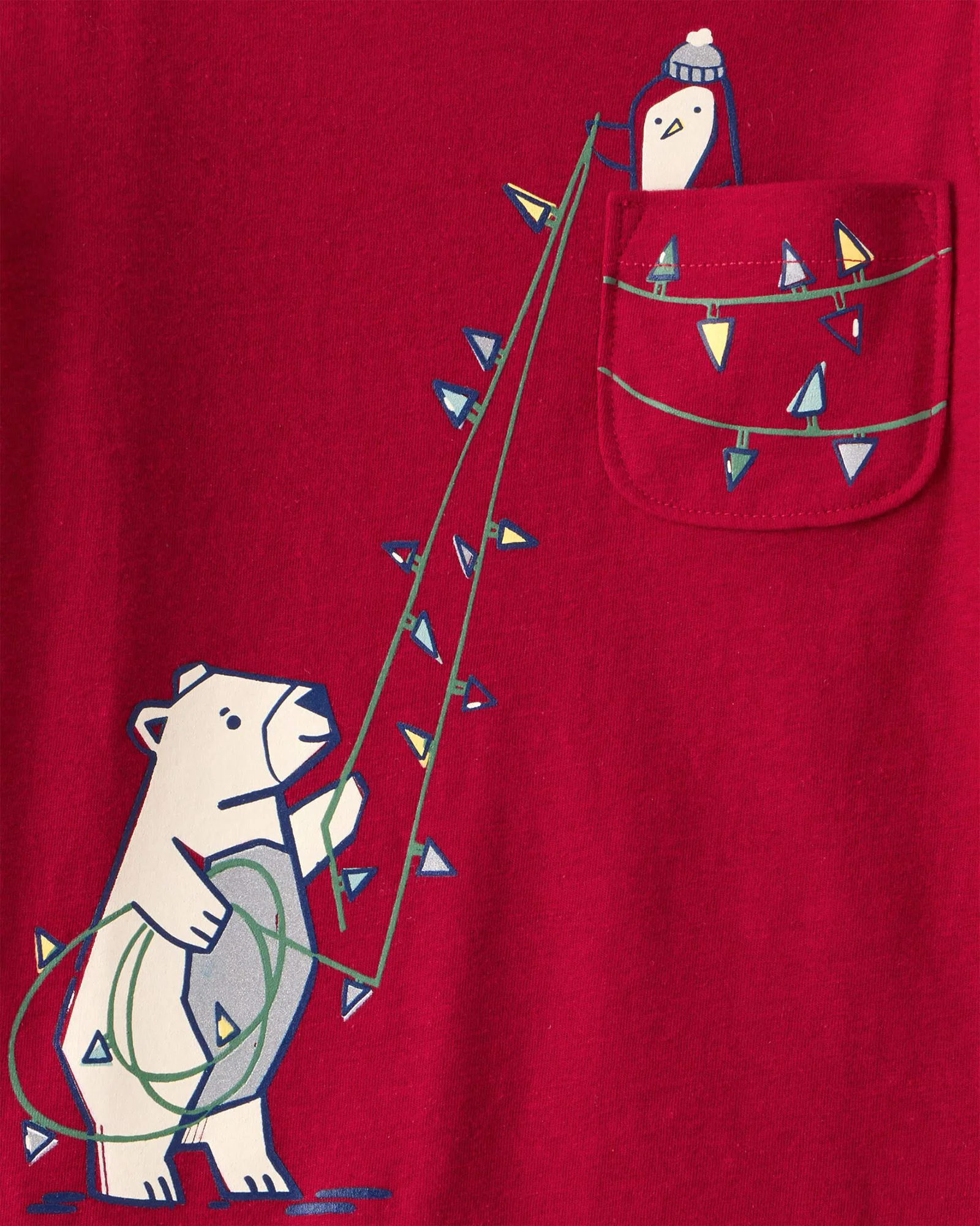 Carter's Bluza cu maneca lunga Red Polar Bear foto